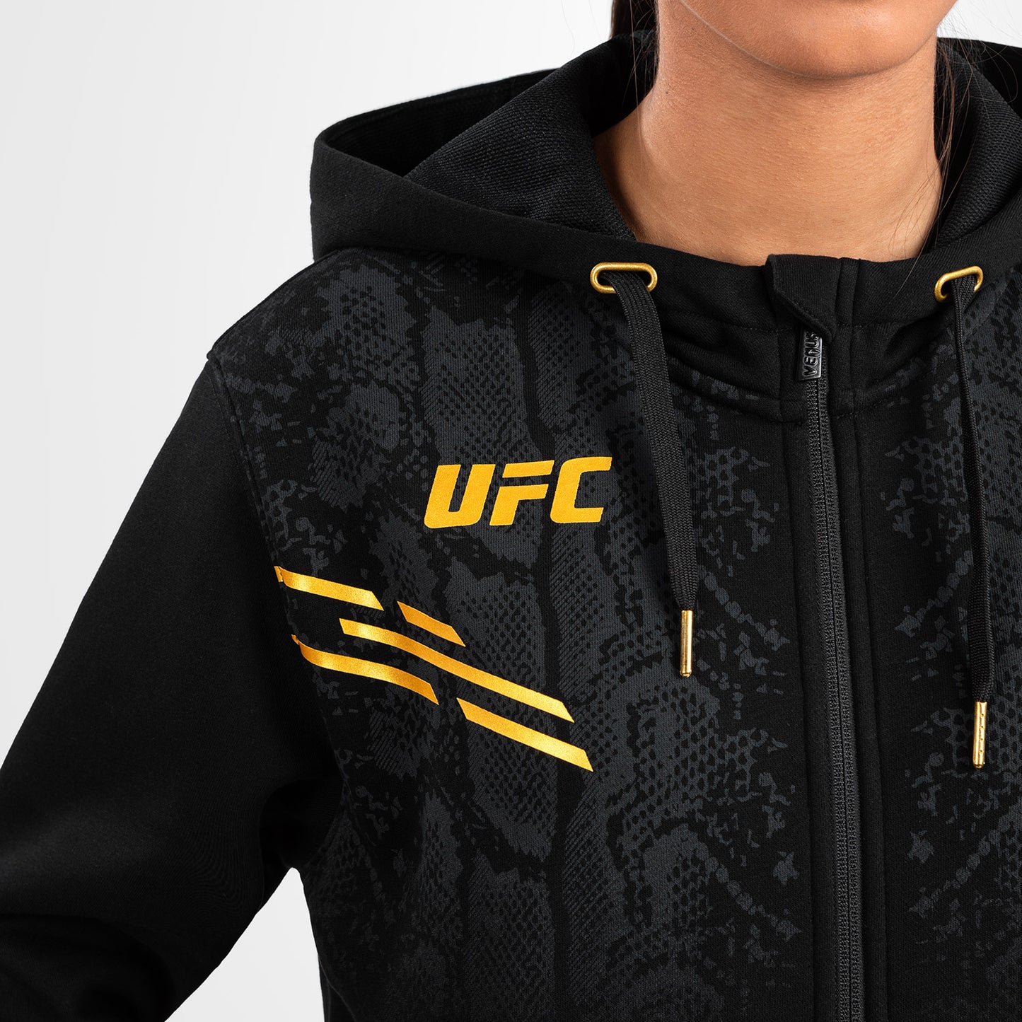 UFC Adrenaline by Venum Replica Felpa con Cappuccio e Zip da Donna - Champion