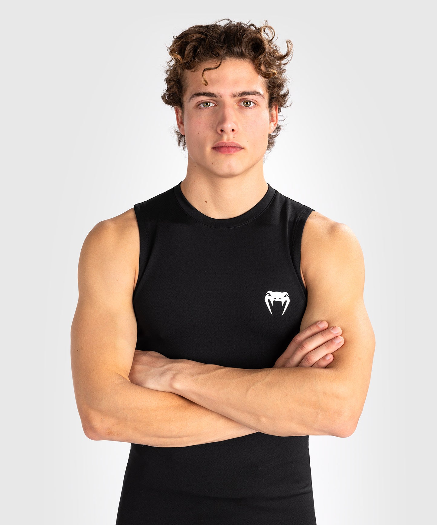 Venum Contender Rashguard senza maniche da uomo - Nero/Bianco