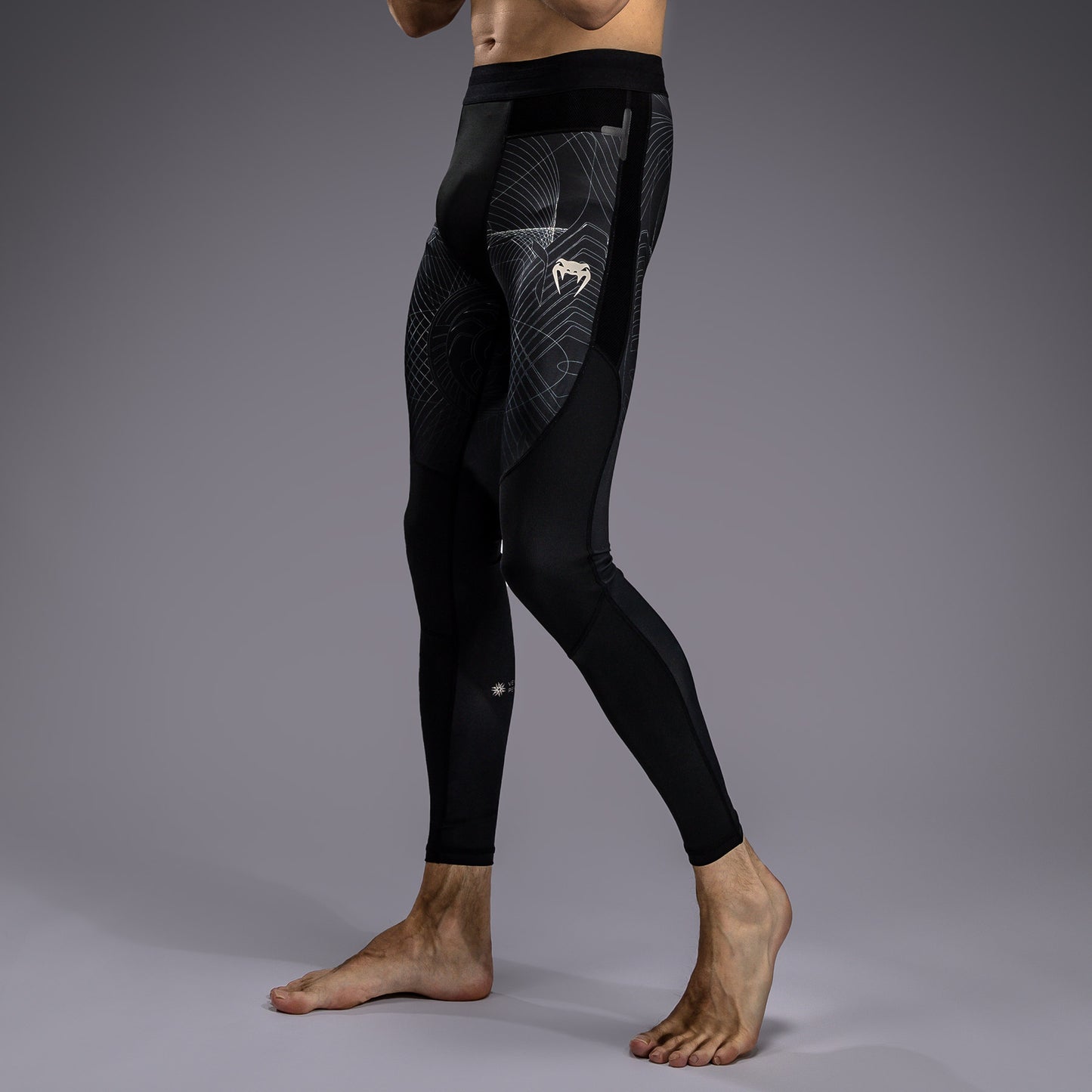 Venum G-Fit Air Pantaloni a compressione - Nero Profondo/Sabbia Del Deserto