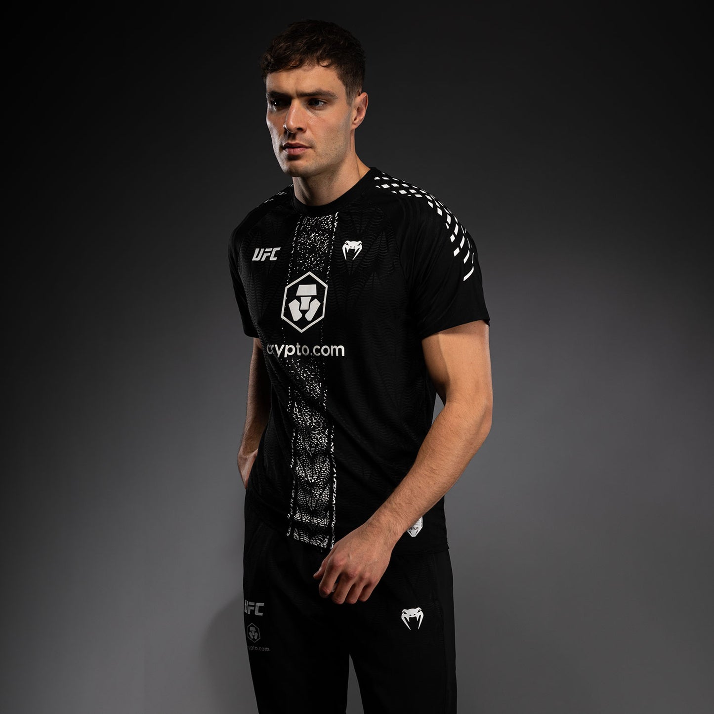 UFC Zenith by Venum Authentic Fight Night Maglia ufficiale Walkout Uomo Personalizzato - Nero