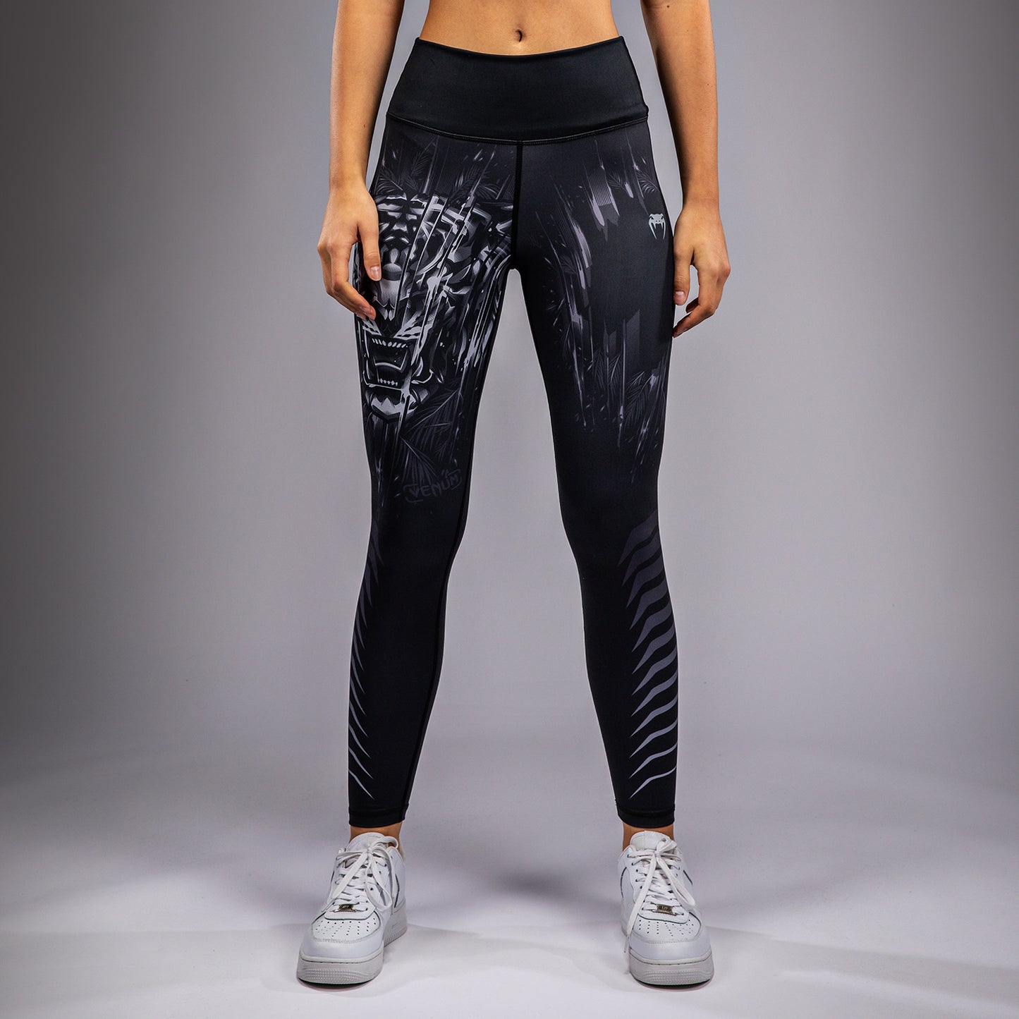 Venum Tiger Leggings Donna - Nero/Argento