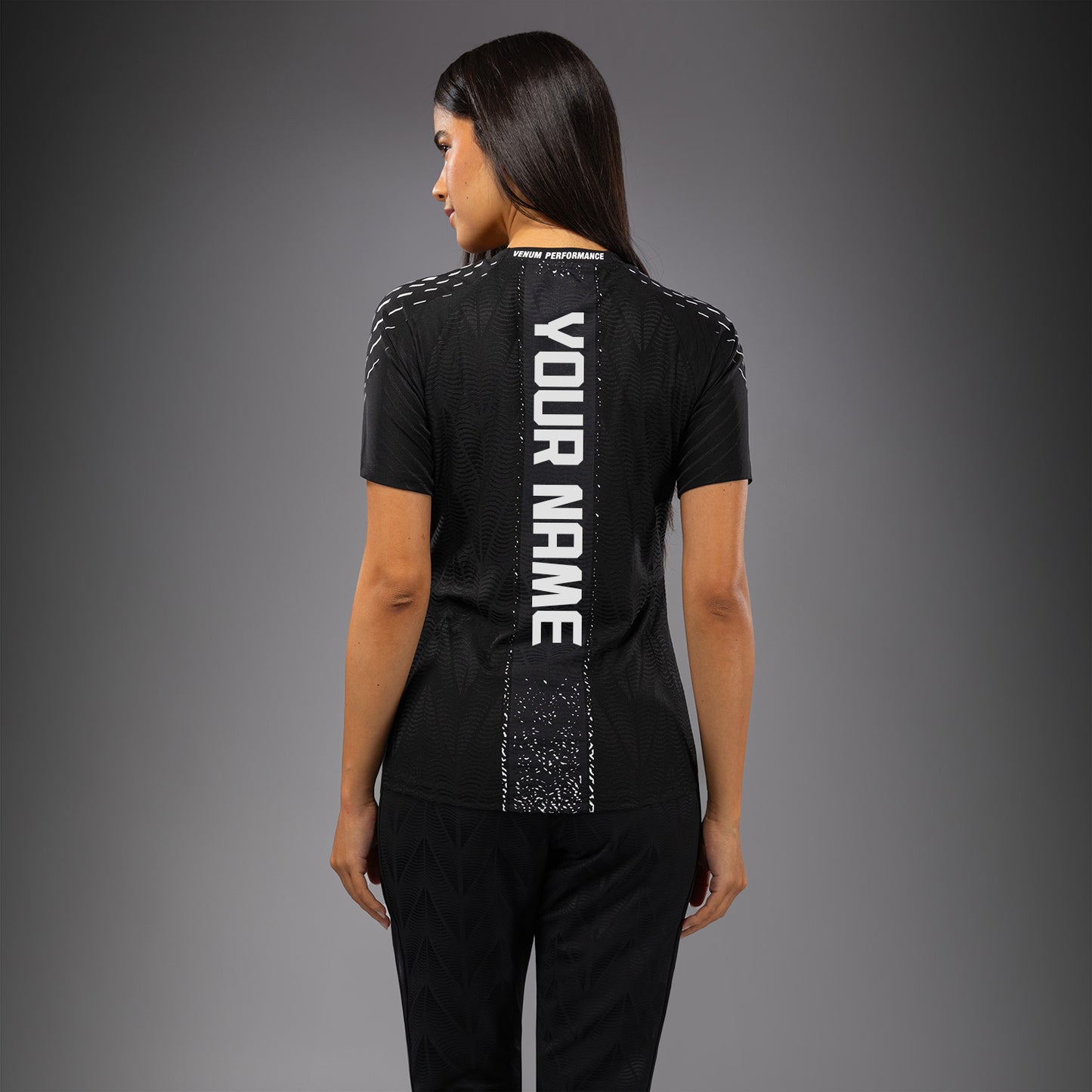 UFC Zenith by Venum Authentic Fight Night Maglia ufficiale Walkout Donna Personalizzato - Nero