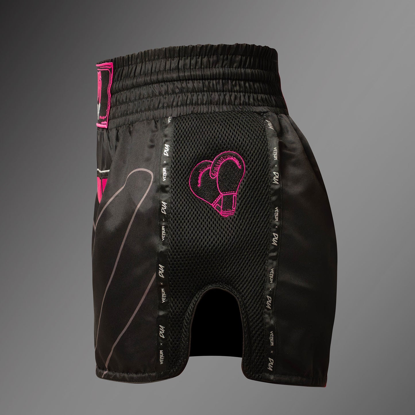 Venum x Dua Pantaloncini Muay Thai - Nero/Rosa Fuscia