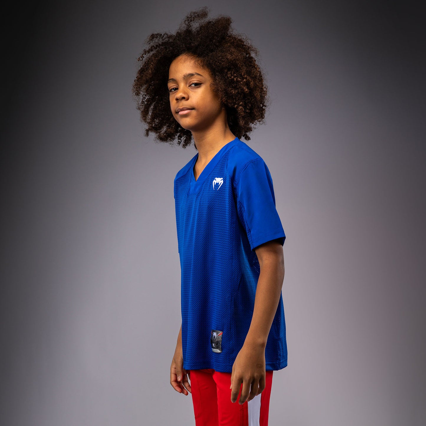 Venum Elite Football Maglietta da calcio a maniche corte per Bambini - Blu Reale