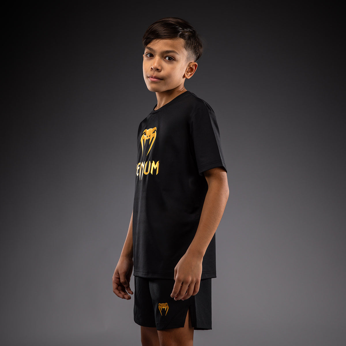 Venum Classic T-shirt Dry Tech per bambini - Nero/Oro