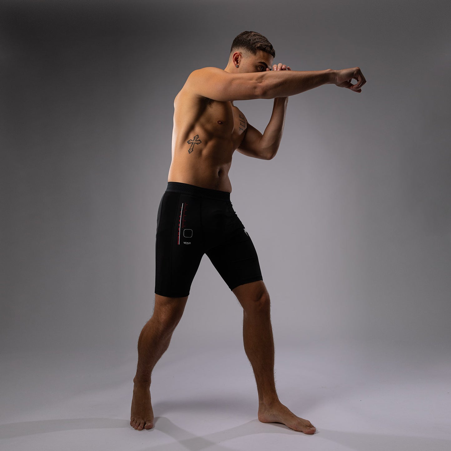Venum Tactical XT Pantaloncini a compressione - Nero/Rosso fuoco