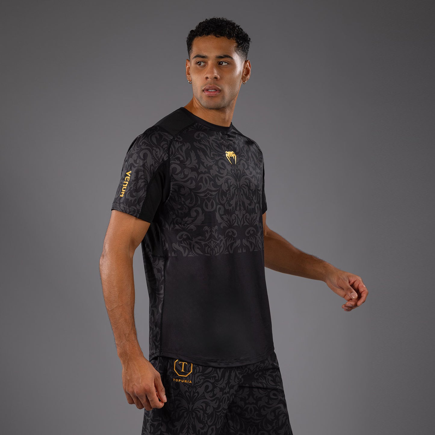 Venum x Topuria Unmatched Edition Maglietta Dry-Tech - Nero/Oro
