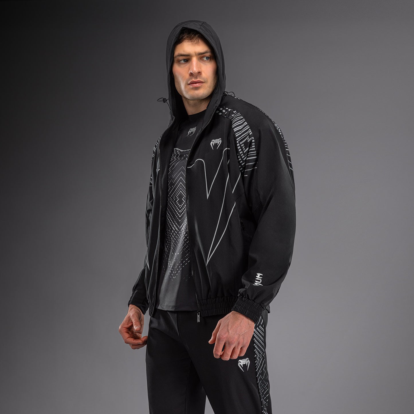Venum Midnight Fury Giacche da tuta – Nero/Grigio/Argento