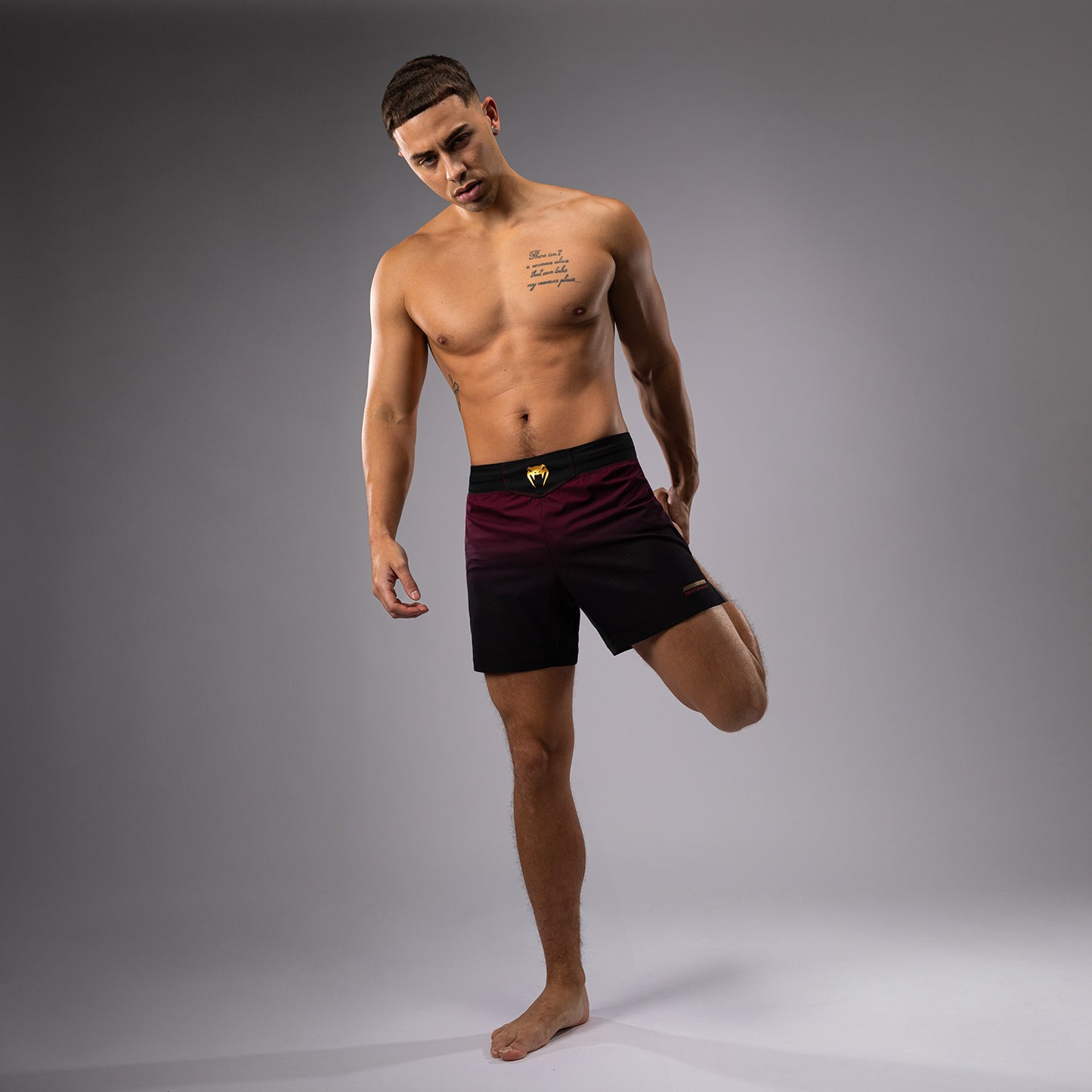 Venum Tactical XT Pantaloncini da combattimento - Nero/Borgogna/Oro