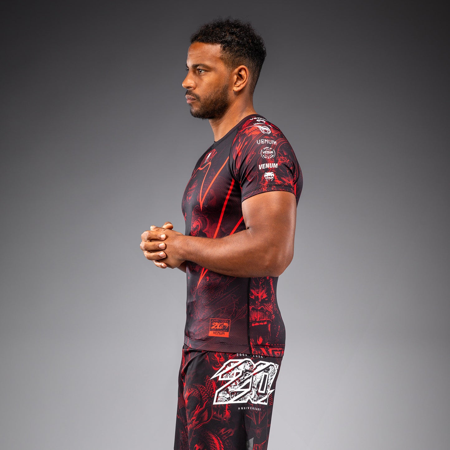 Venum 20th Anniversary Rashguard a Maniche Corte - Nero/Rosso