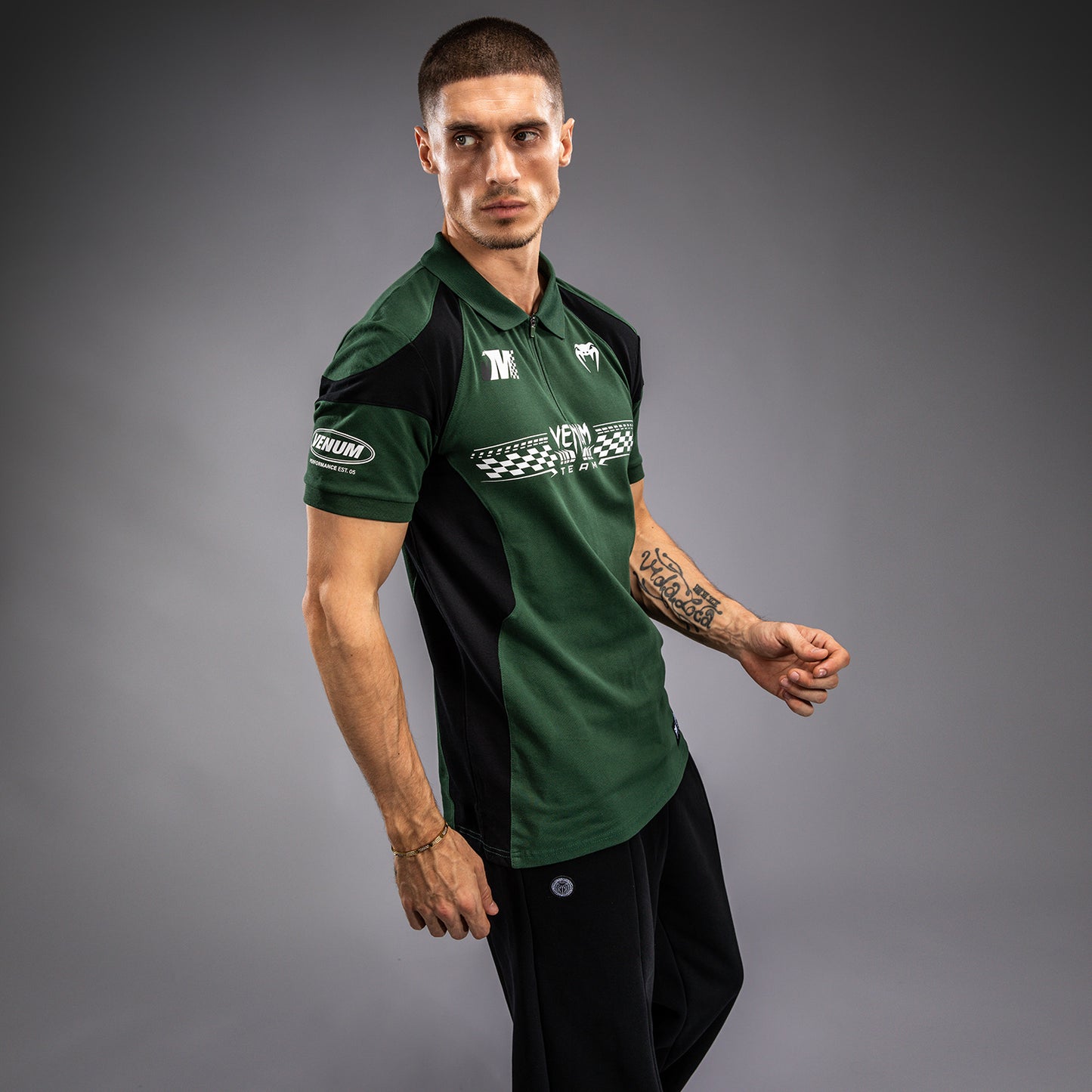 Venum Motorsport Polo in Cotone - Verde Profondo