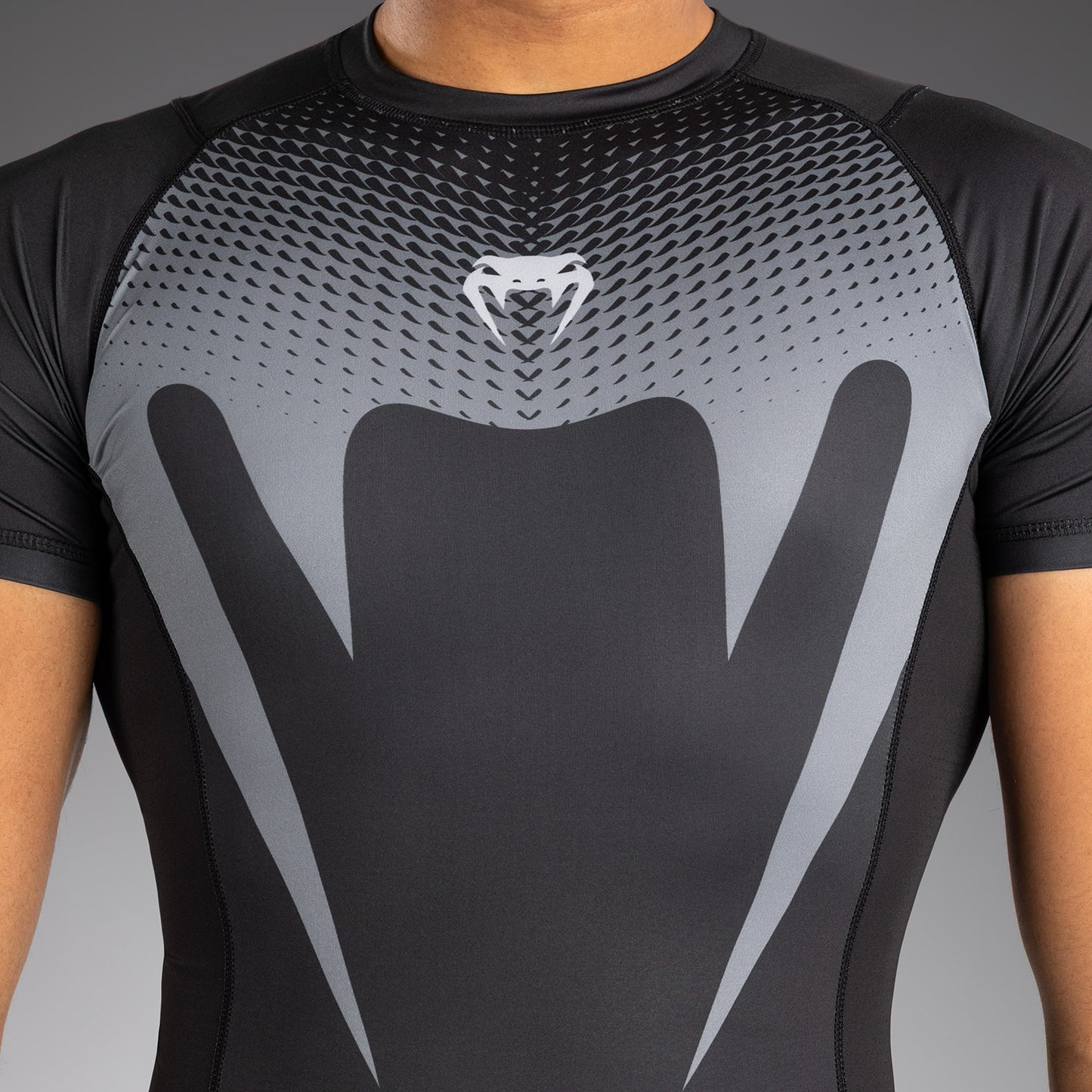 Venum No Gi Rashguards - Nero/Grigio Argento