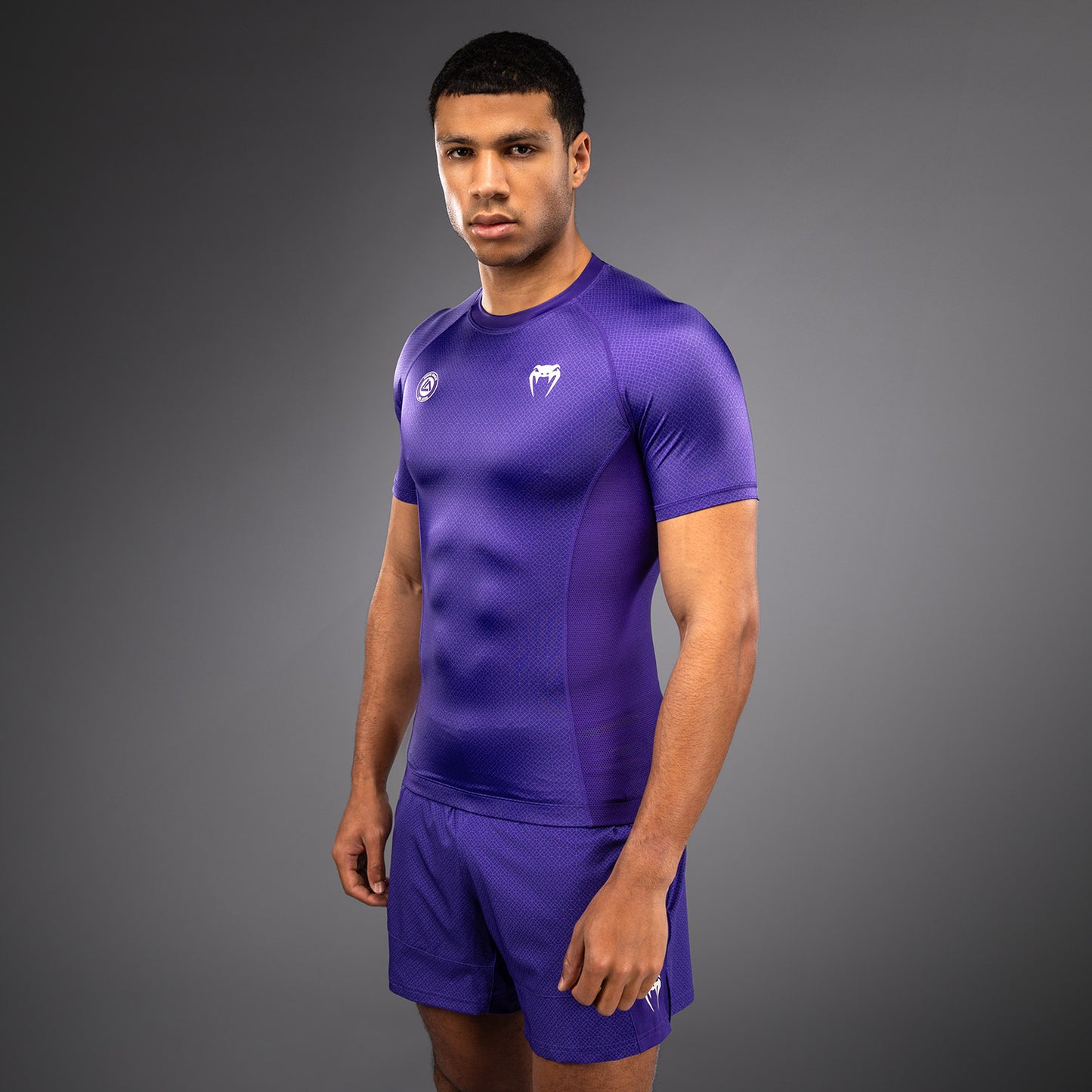 Venum x Roger Gracie Academy Rashguard a Maniche Corte - Viola