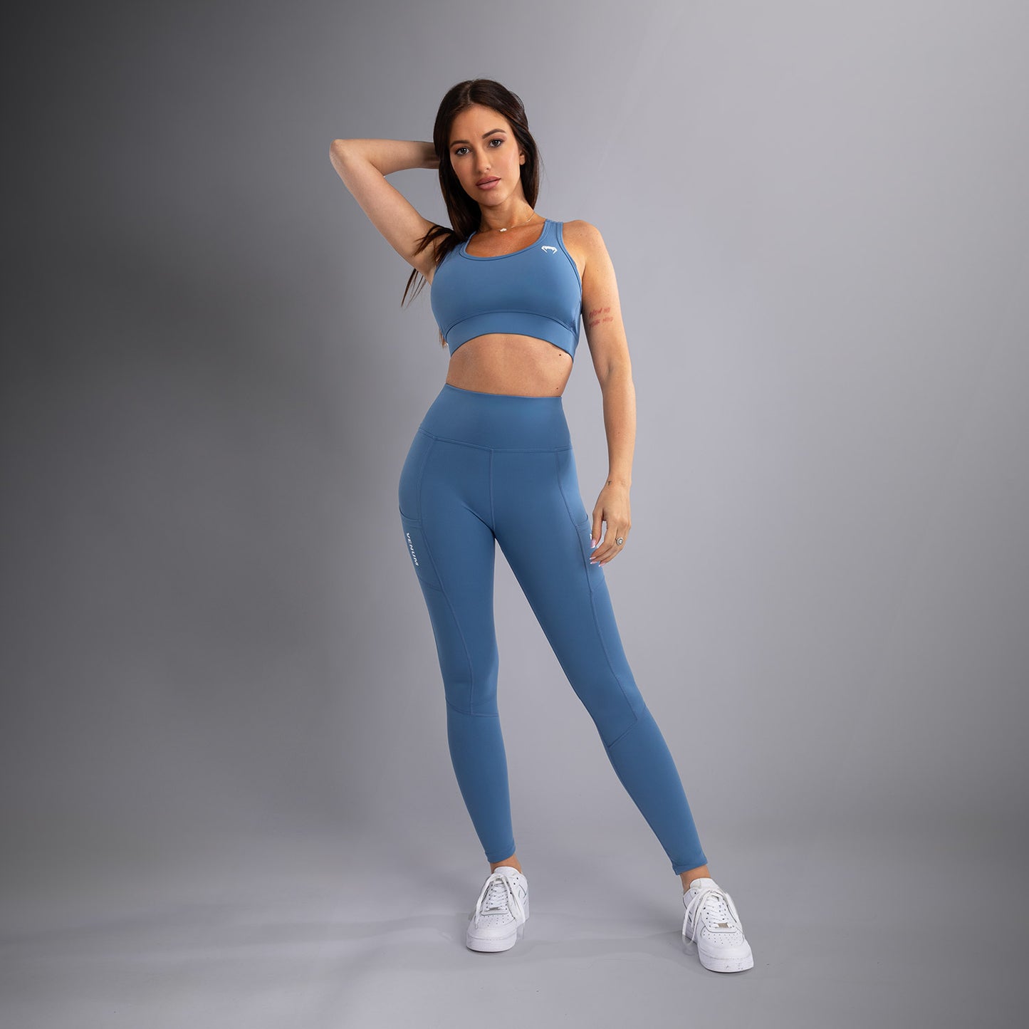Venum Essential Performance Leggings da Donna - Blu Tempesta