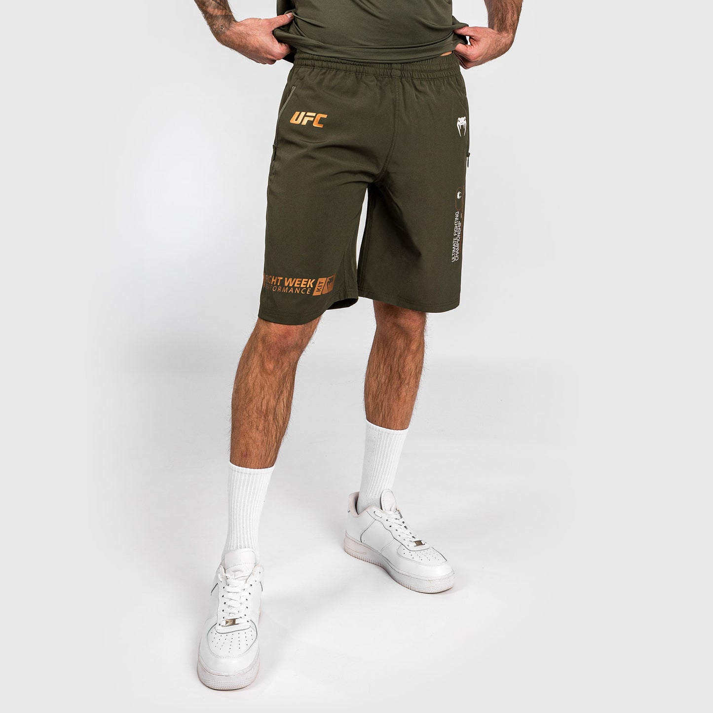 UFC Adrenaline by Venum Fight Week Pantaloncini da Uomo - Khaki/Bronzo