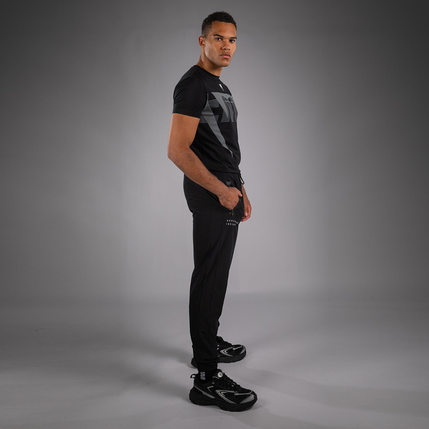 Venum Adrenaline Pantaloni da allenamento – Nero/Grigio Argento