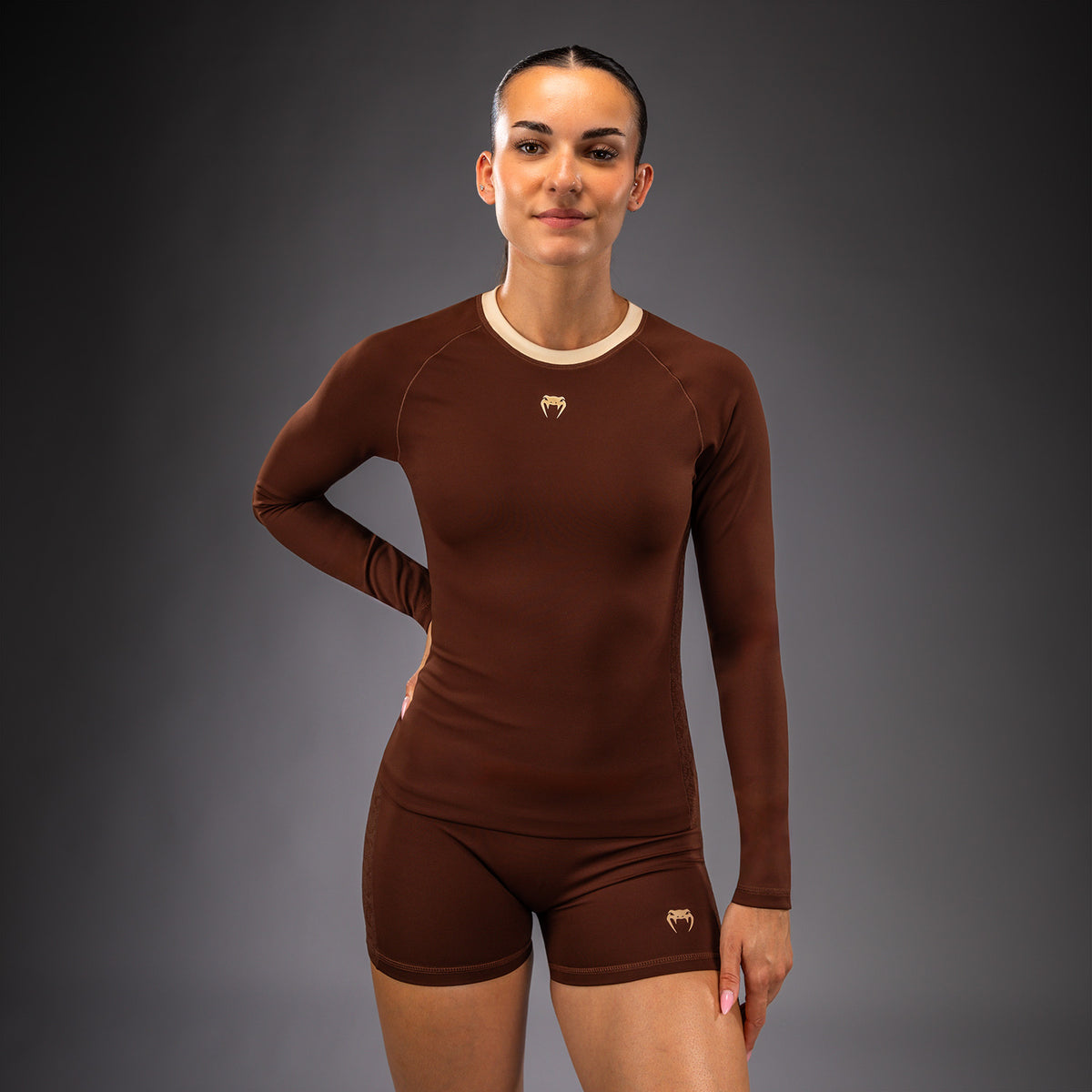 Venum Viper Rashguard a maniche lunghe da donna - Marrone
