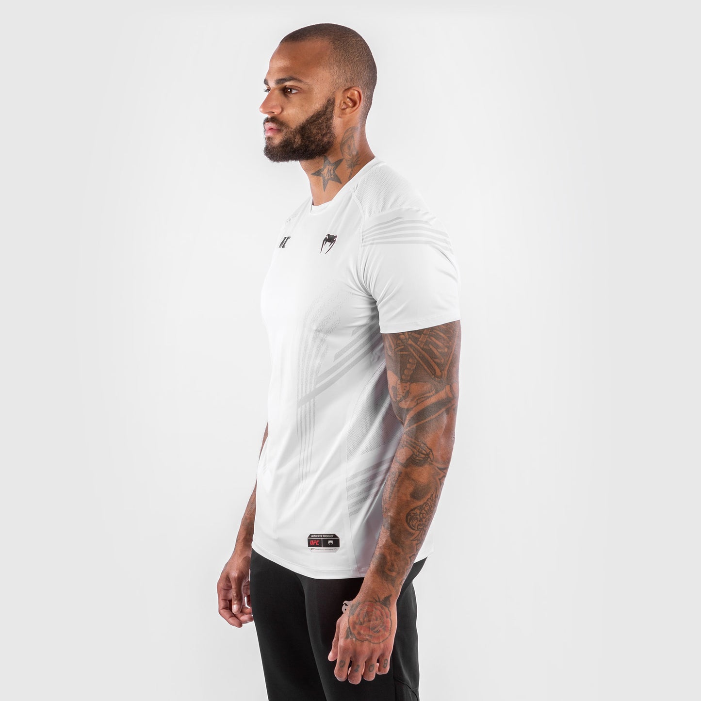 Maglia Tecnica Uomo Personalizzata UFC Venum Authentic Fight Night - Bianco
