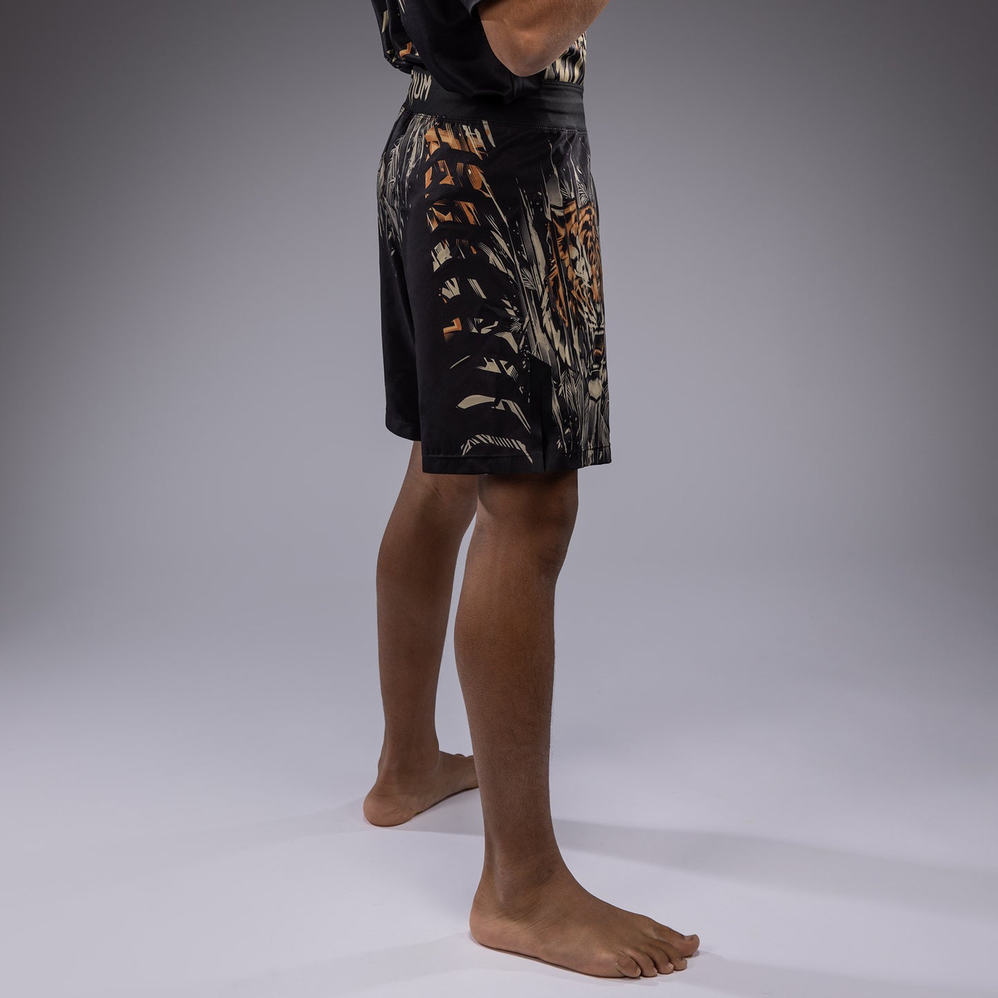 Venum Tiger Pantaloni da Combattimento Bambini - Nero/Arancione Neon