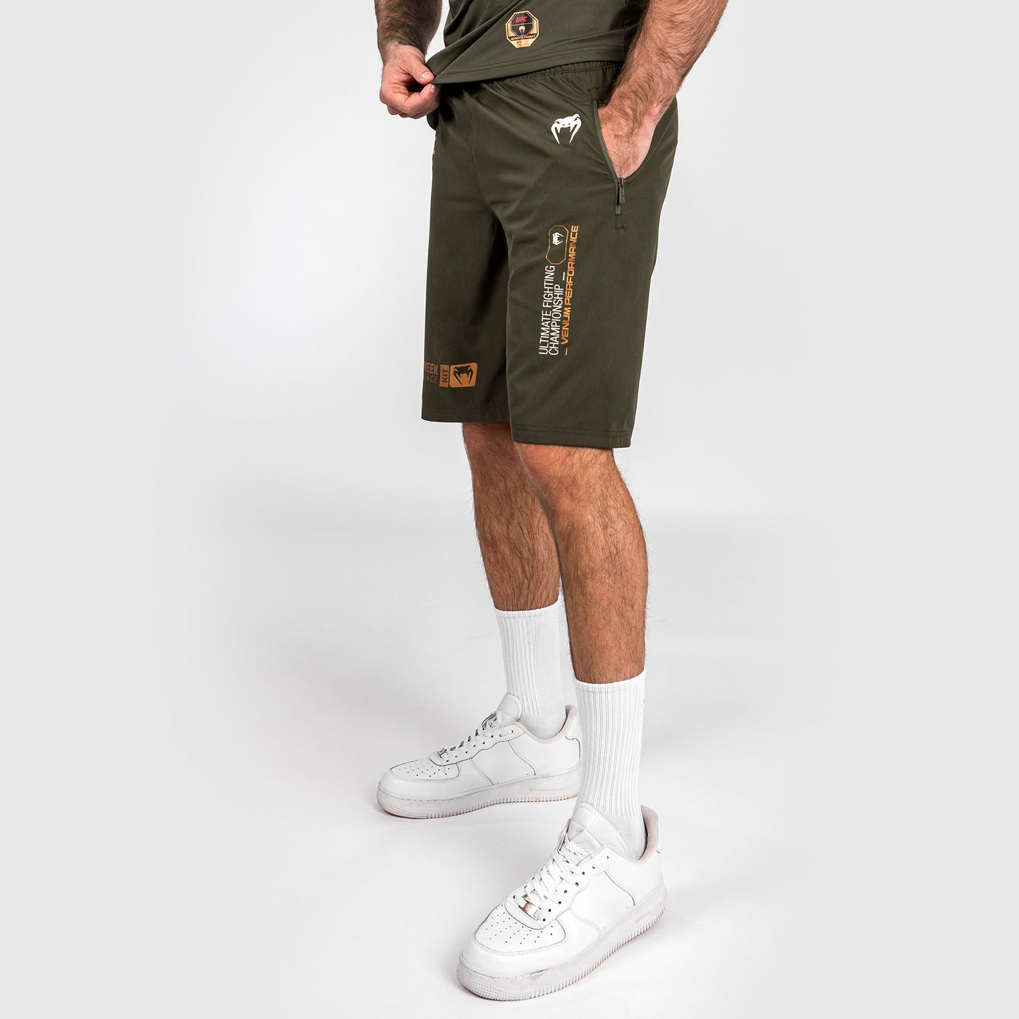 UFC Adrenaline by Venum Fight Week Pantaloncini da Uomo - Khaki/Bronzo