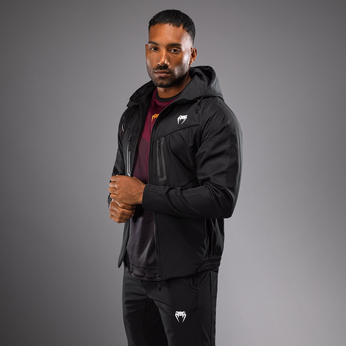 Venum Tactical XT Giacca da pista uomo - nero/rosso fuoco