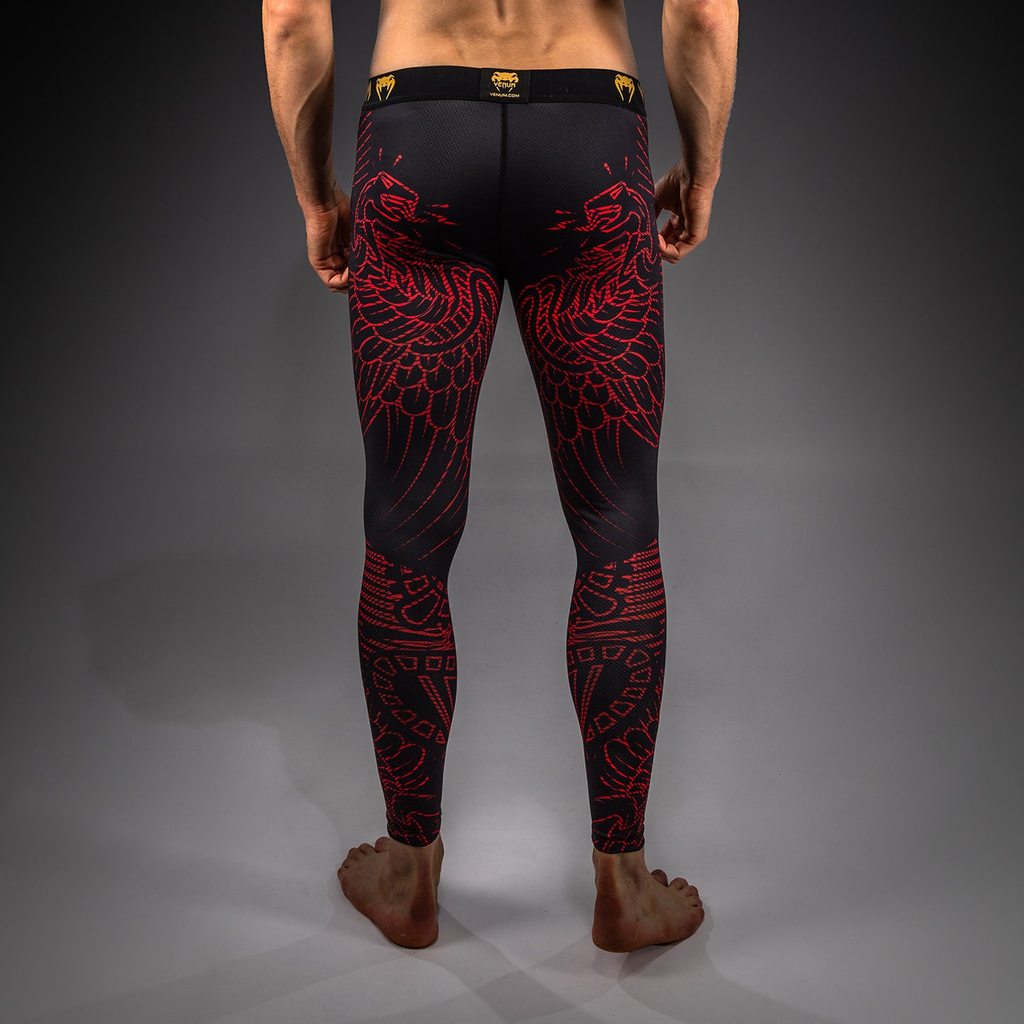 Venum Quetzal Fury Pantaloni Aderenti - Nero/Rosso Fury/Arancio