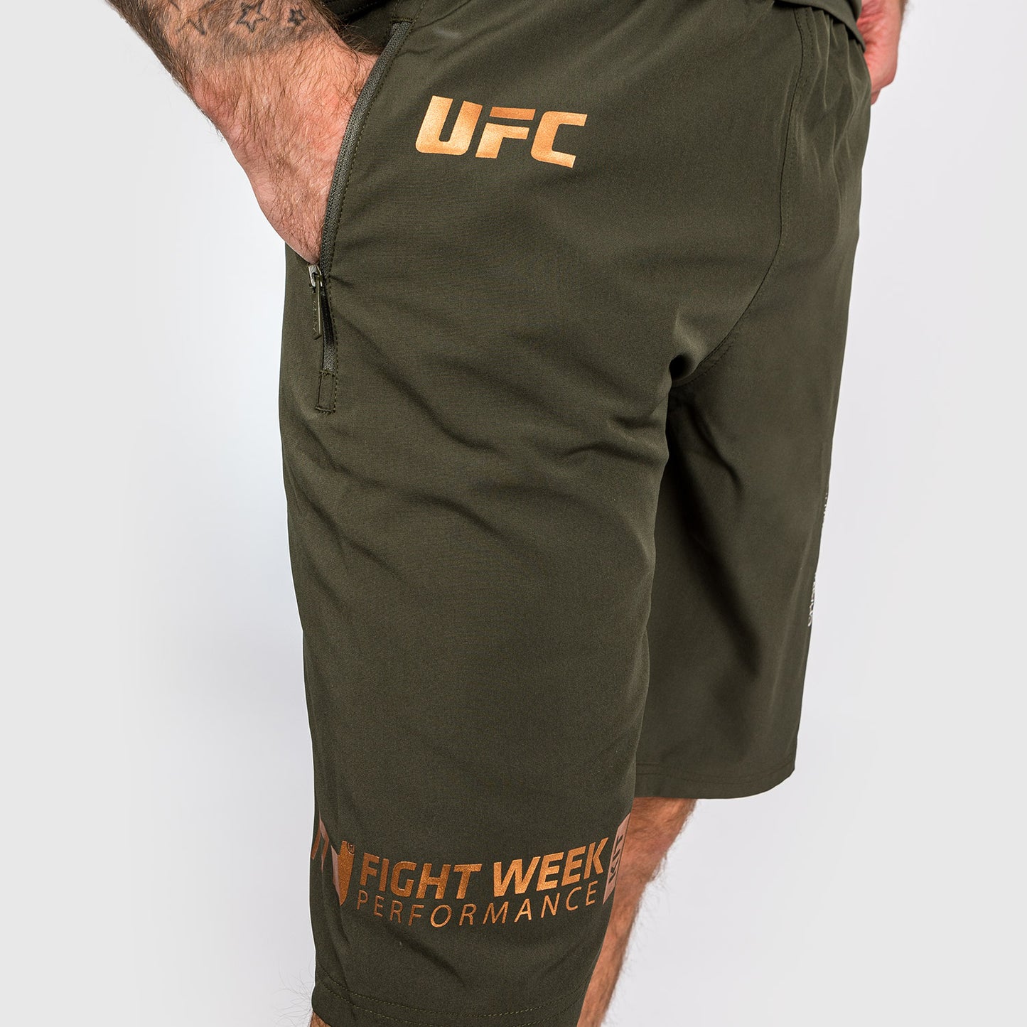 UFC Adrenaline by Venum Fight Week Pantaloncini da Uomo - Khaki/Bronzo