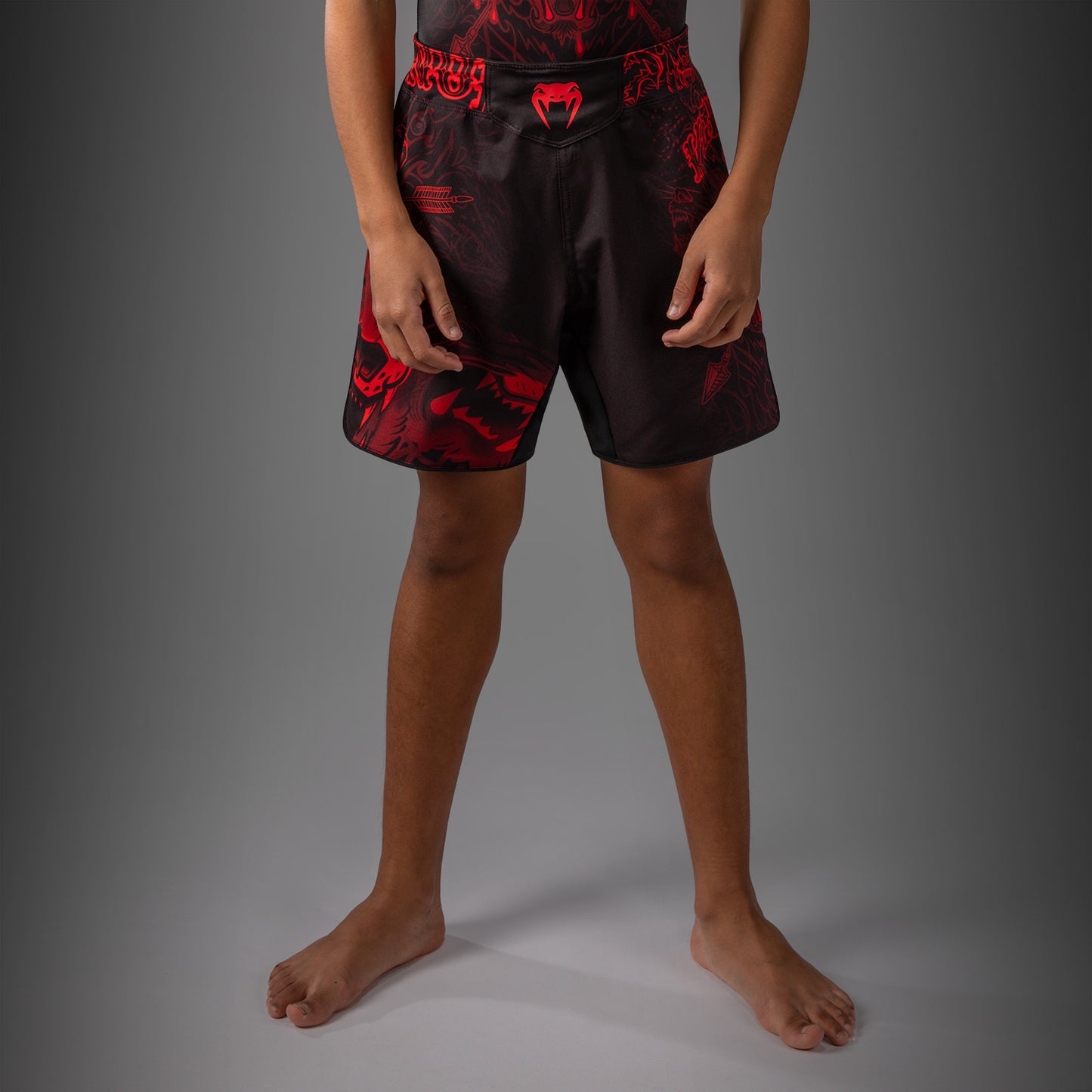 Venum Wolf Atak Pantaloncini da Combattimento Per Bambini – Nero/Rosso