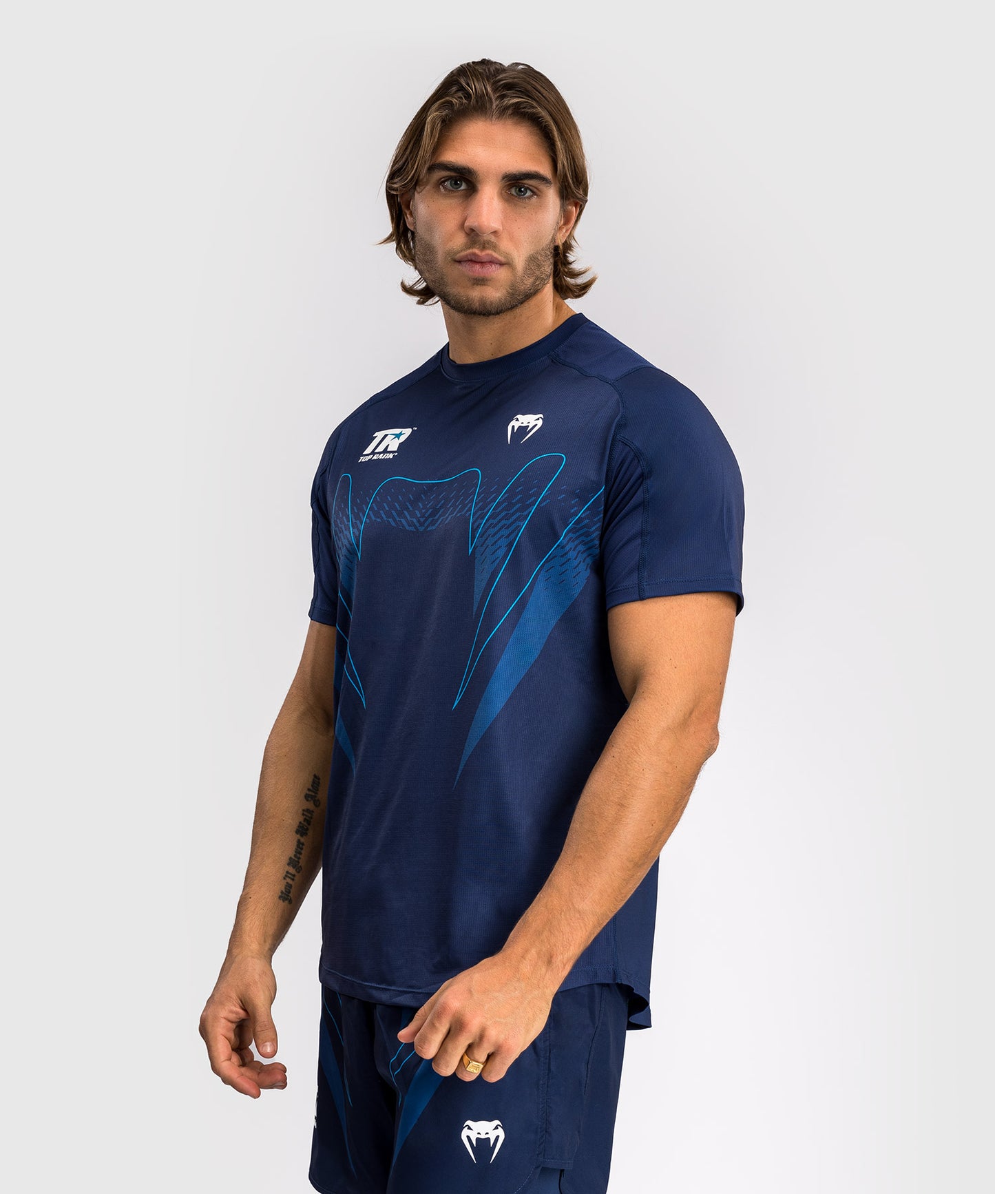 Venum x Top Rank Original Maglietta Tecnica da Uomo - Blu Navy
