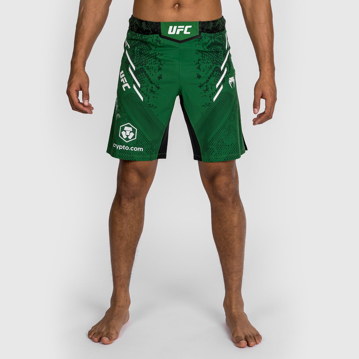 Pantaloncini da combattimento UFC Adrenaline by Venum personalizzati Authentic Fight Night da uomo - vestibilità lunga - giallo