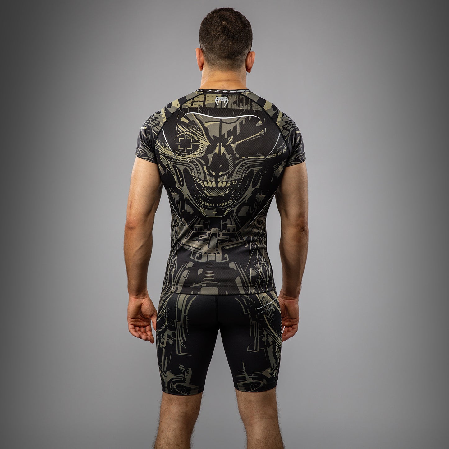 Venum Invader Rashguard a Maniche Corte - Nero/Sabbia