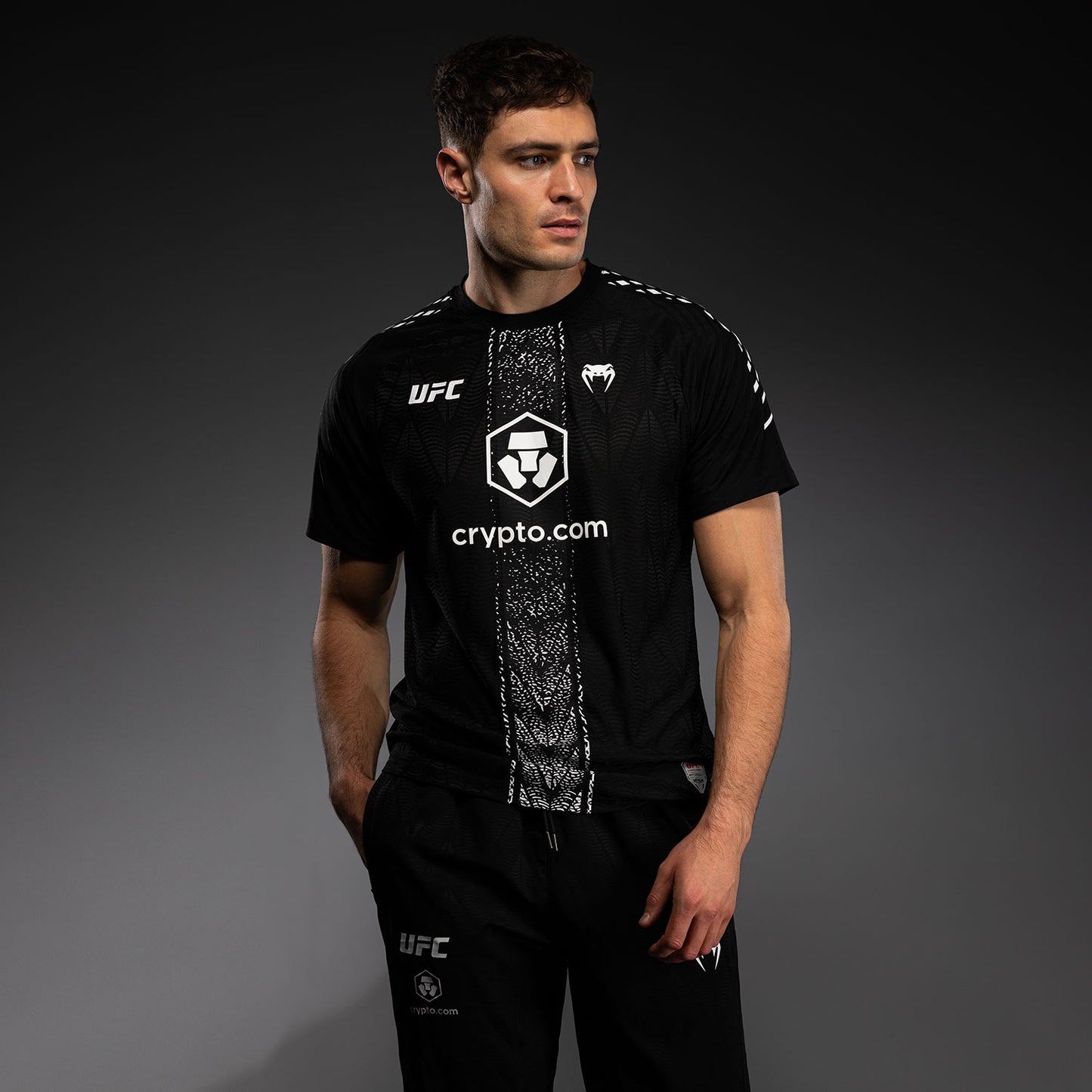 UFC Zenith by Venum Authentic Fight Night Maglia ufficiale Walkout Uomo Personalizzato - Nero