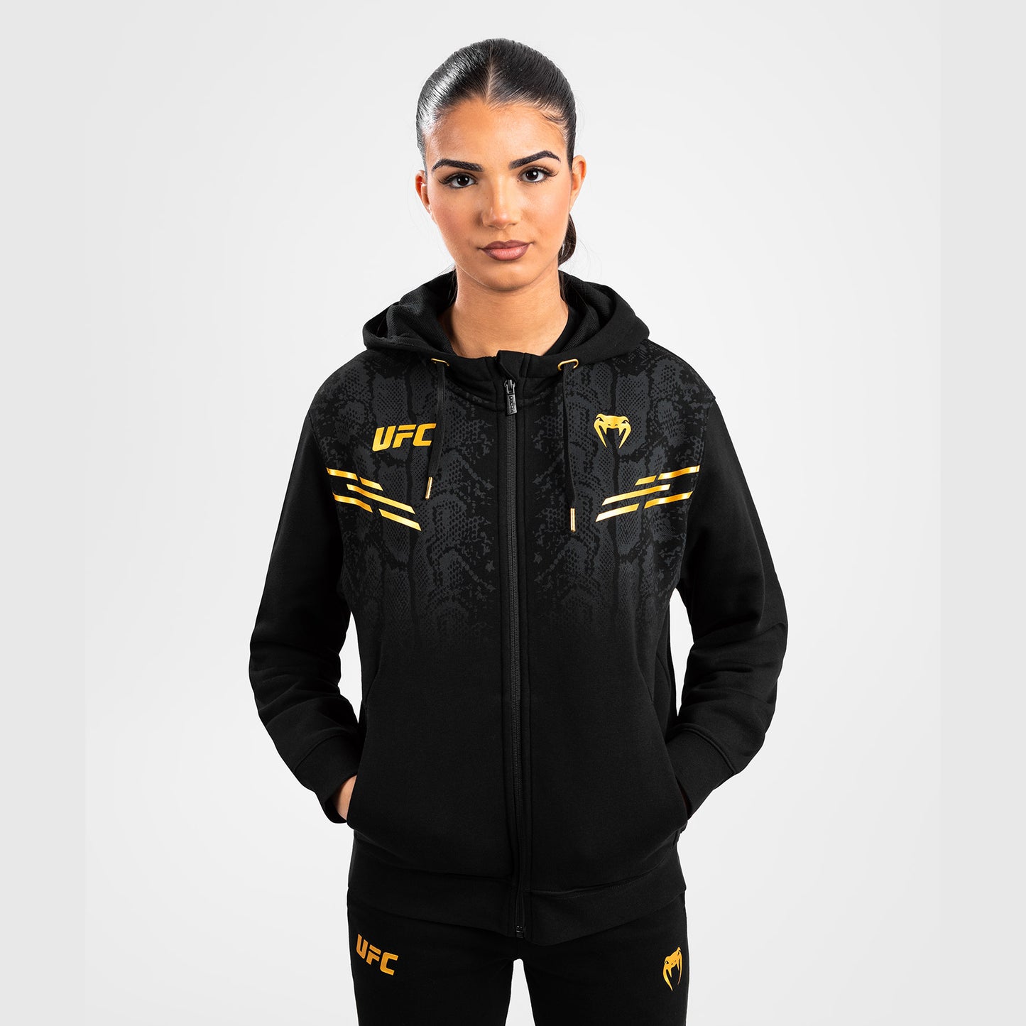 UFC Adrenaline by Venum Replica Felpa con Cappuccio e Zip da Donna - Champion