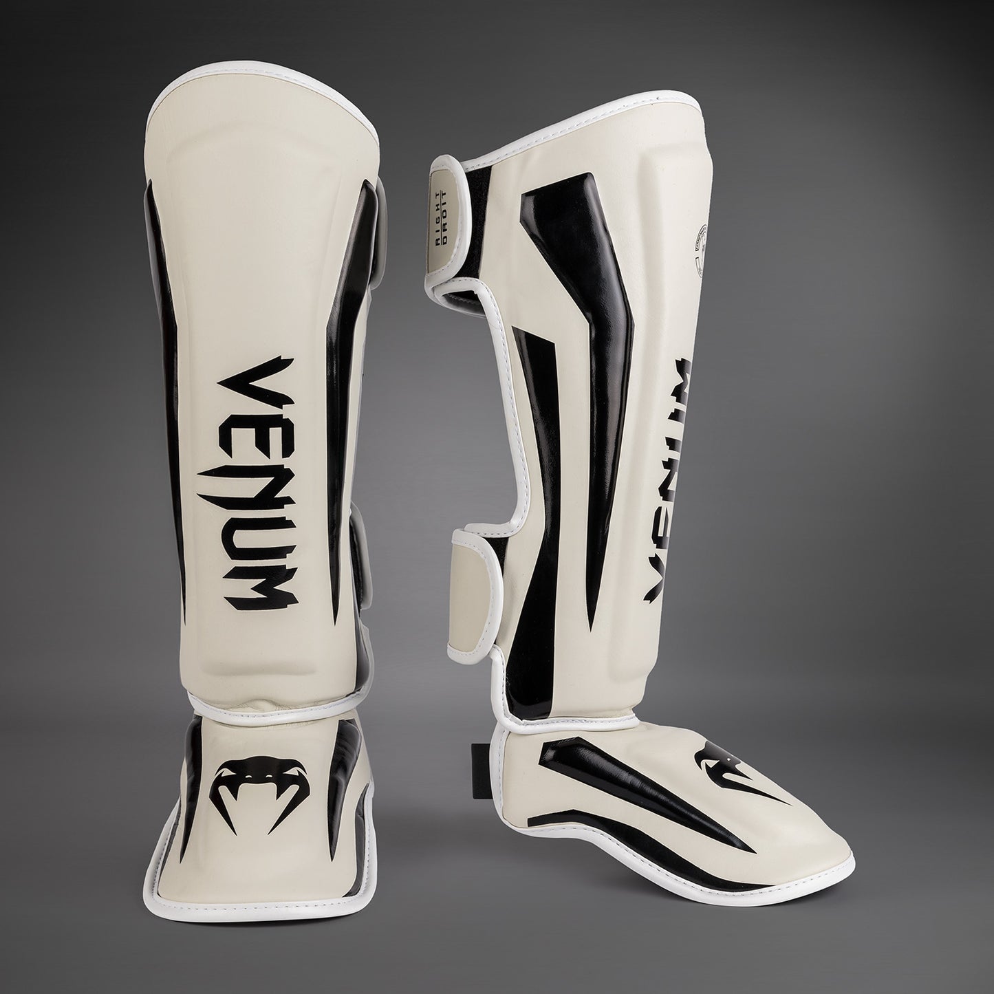 Venum Elite Parastinchi con parapiede - Bianco/Nero