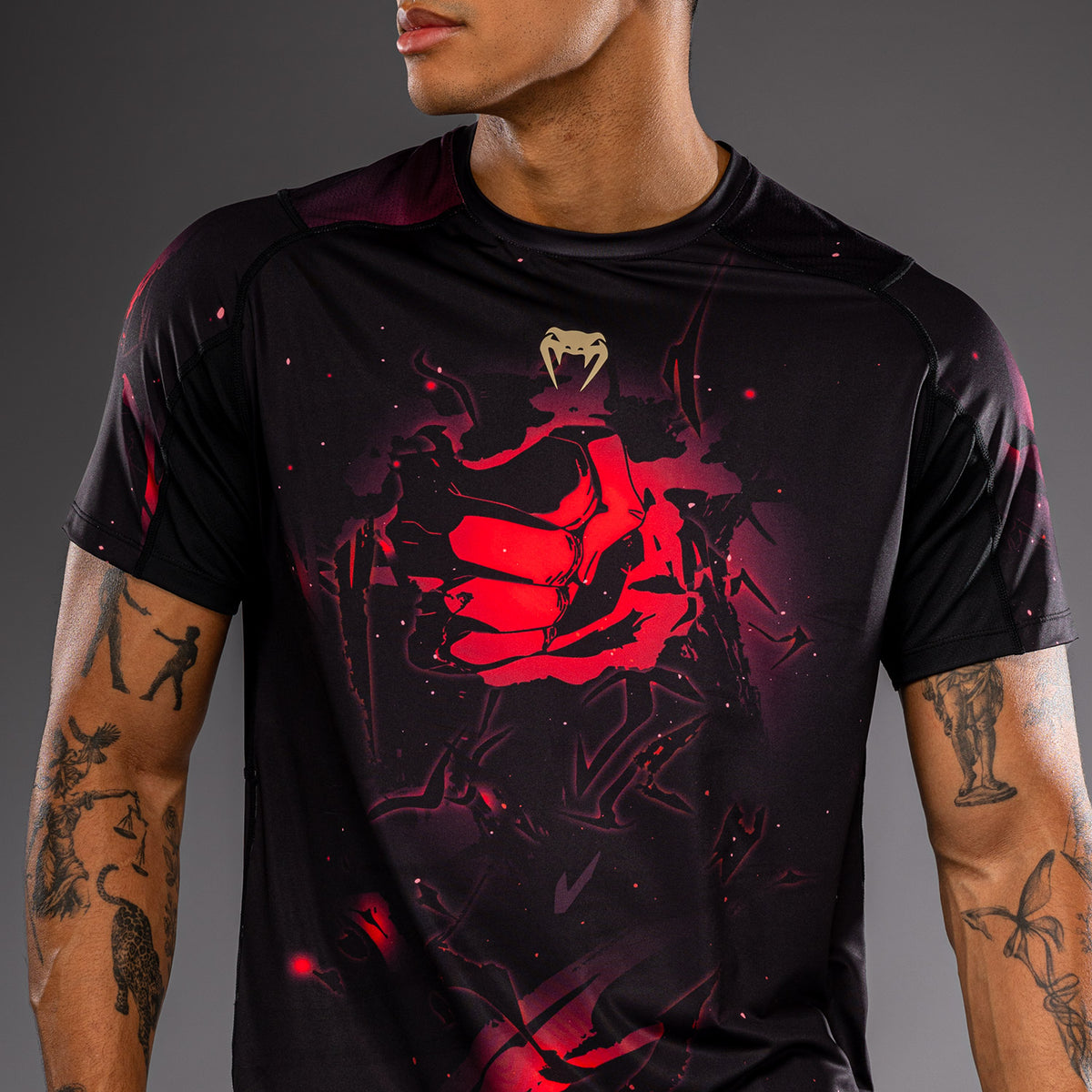 Jujutsu Kaisen x Venum Itadori Maglietta Dry-Tech – Nero/Rosso