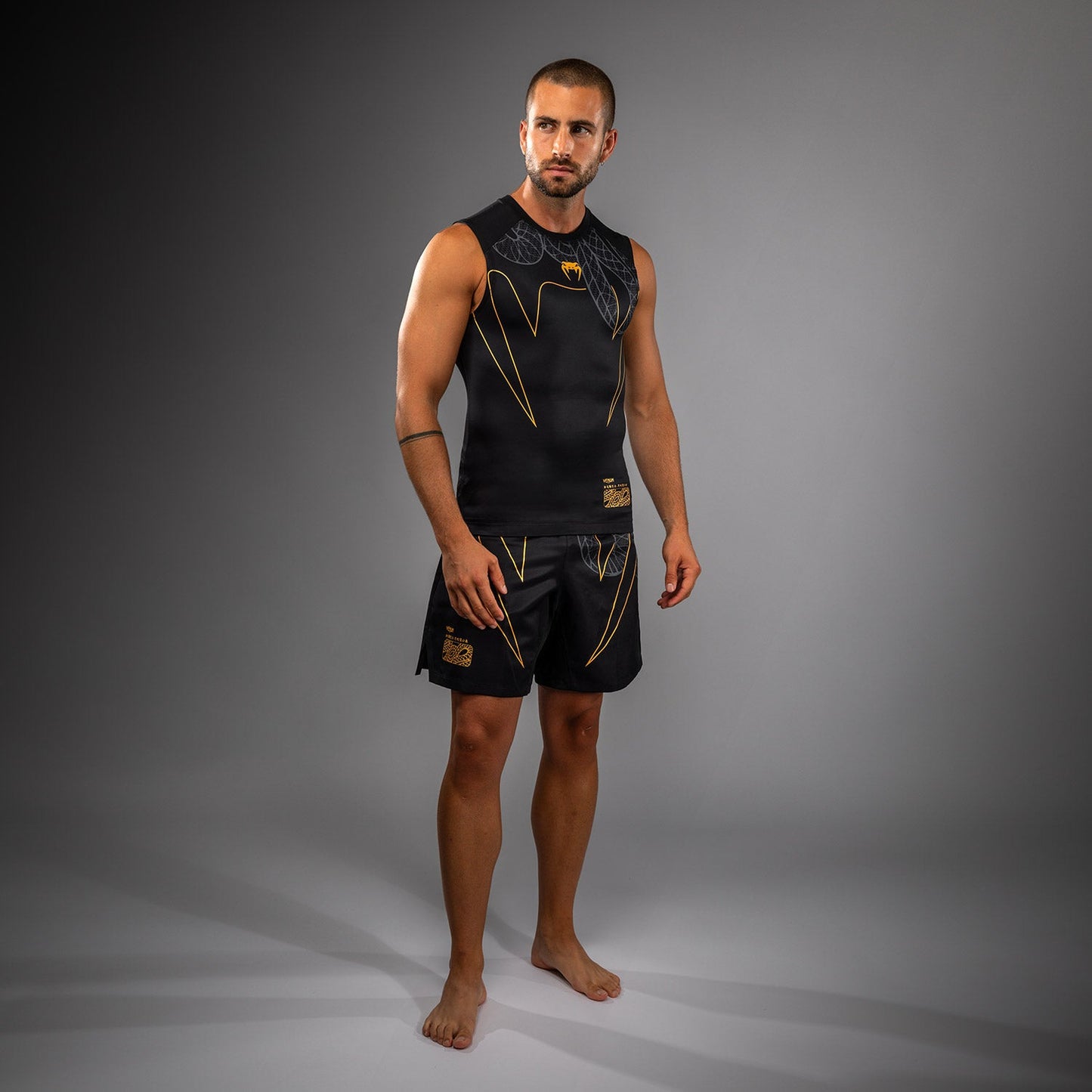 Venum Serpenti Rashguard Senza Maniche – Nero/Argento/Oro