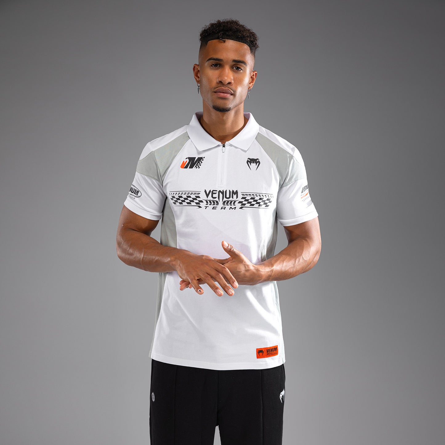 Venum Motorsport Polo in Cotone - Bianco Neve
