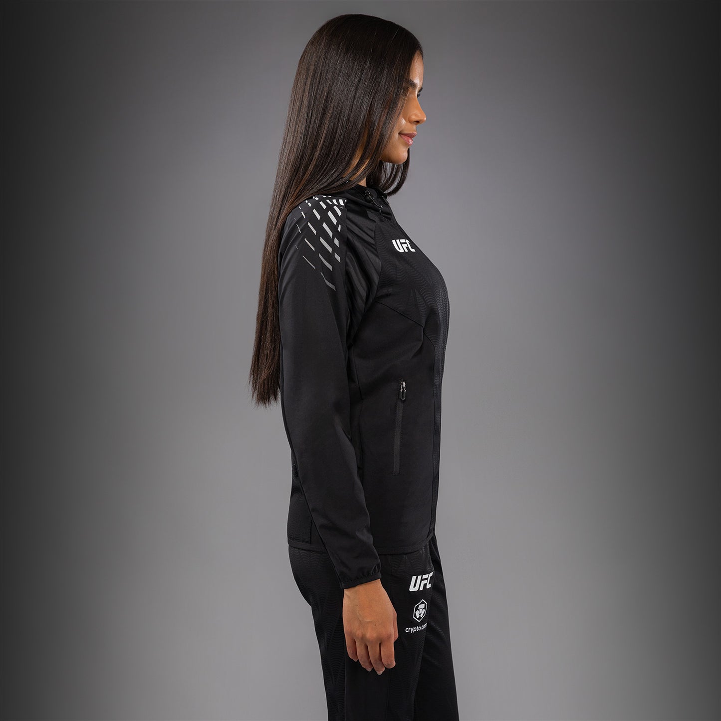 UFC Zenith by Venum Authentic Fight Night Felpa Walkout Donna Personalizzato - Nero