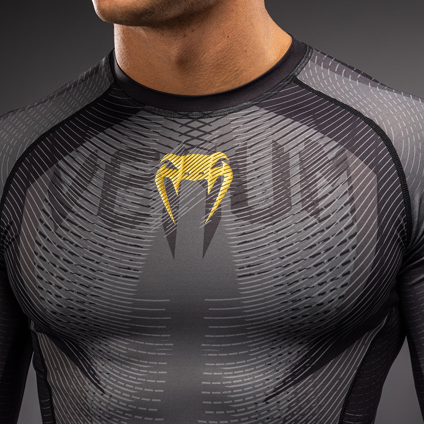 Venum Galactic 3.0 Rashguard a Maniche Lunghe - Nero/Oro