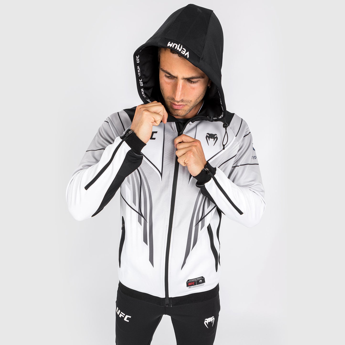 Felpa con cappuccio UFC Venum Authentic Fight Night 2.0 Uomo - Bianco