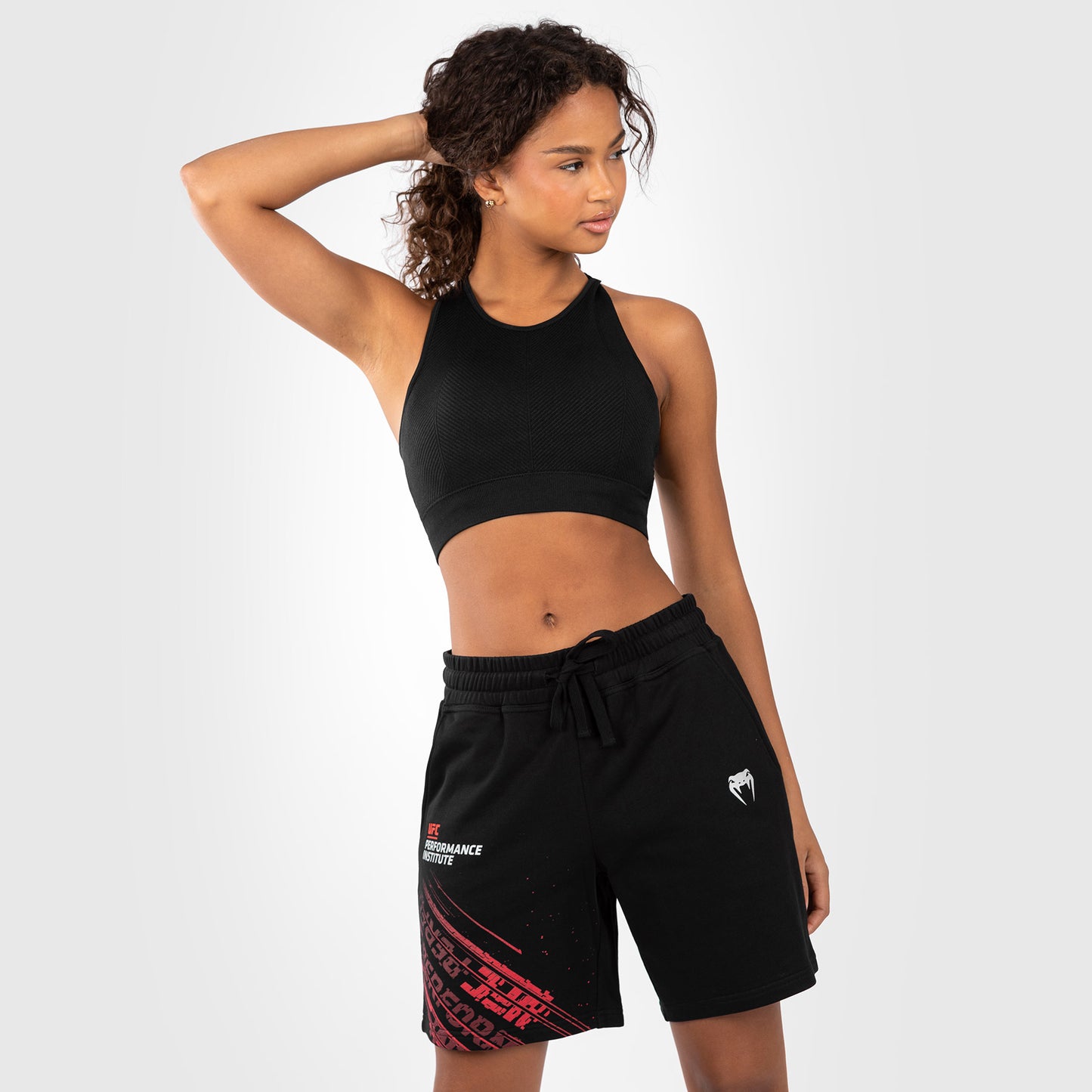 Pantaloncini UFC Venum Performance Institute 2.0 Coton - Nero/Rosso