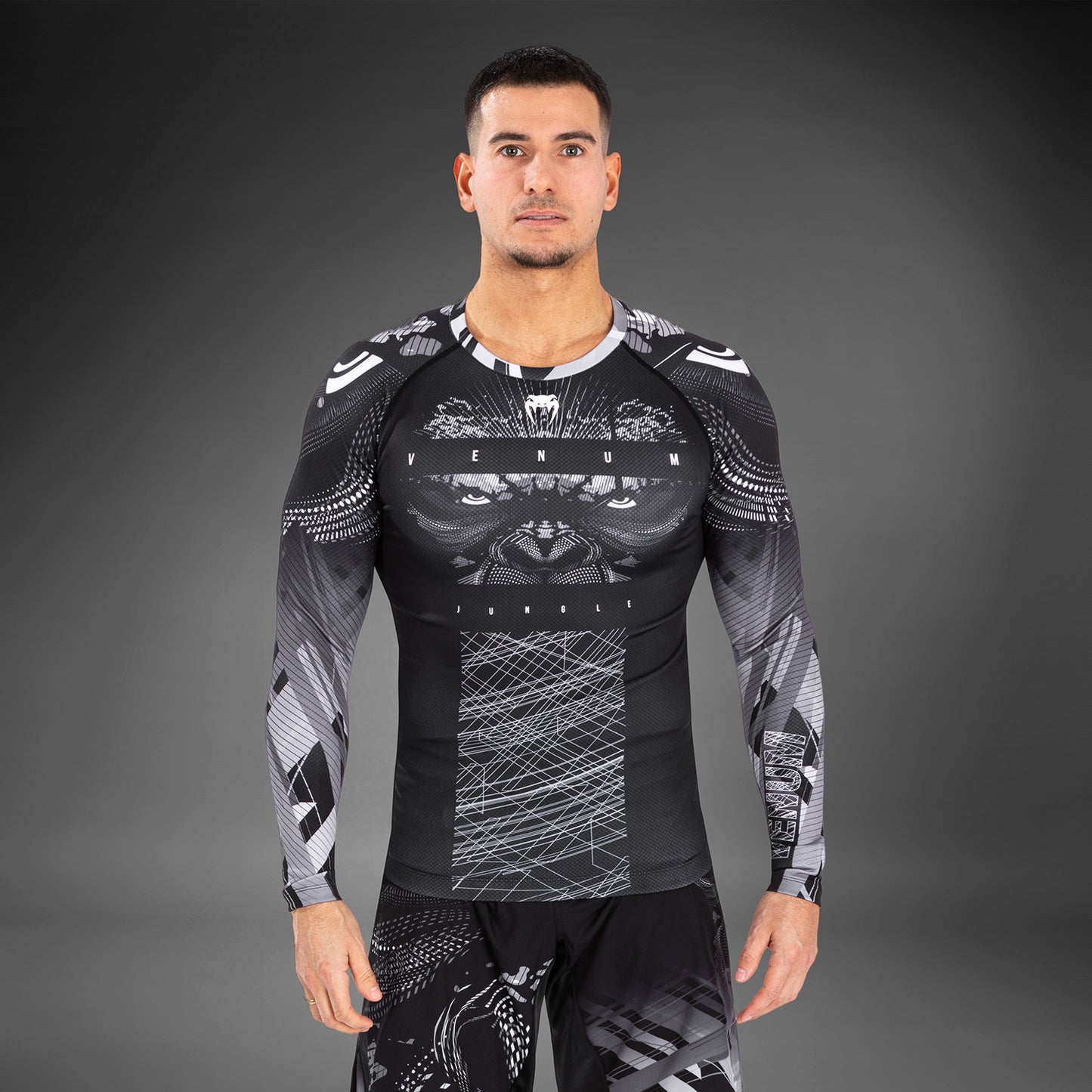 Venum Gorilla Jungle Rashguard a maniche lunghe - Nero/Bianco