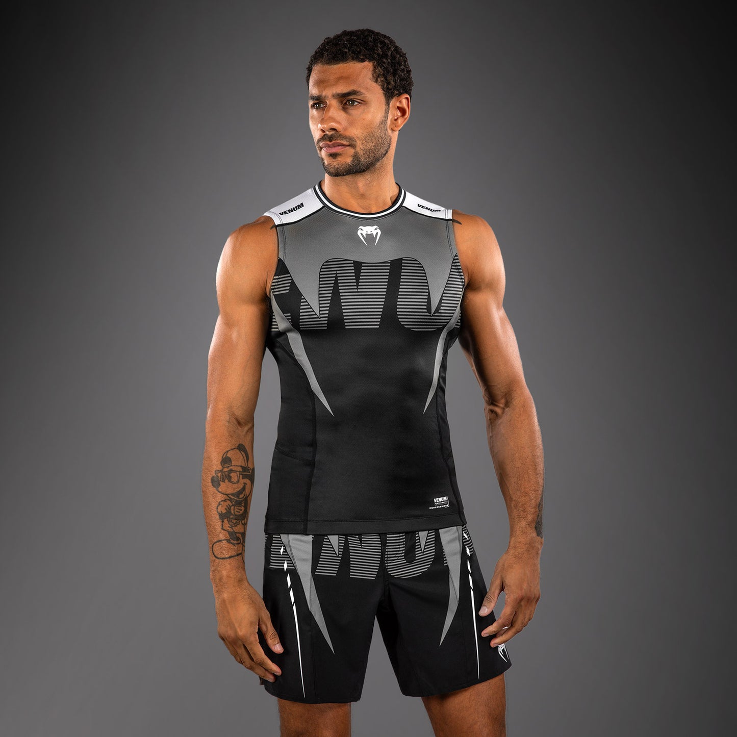 Venum Adrenaline Rashguard Senza Maniche – Nero/Grigio Argento