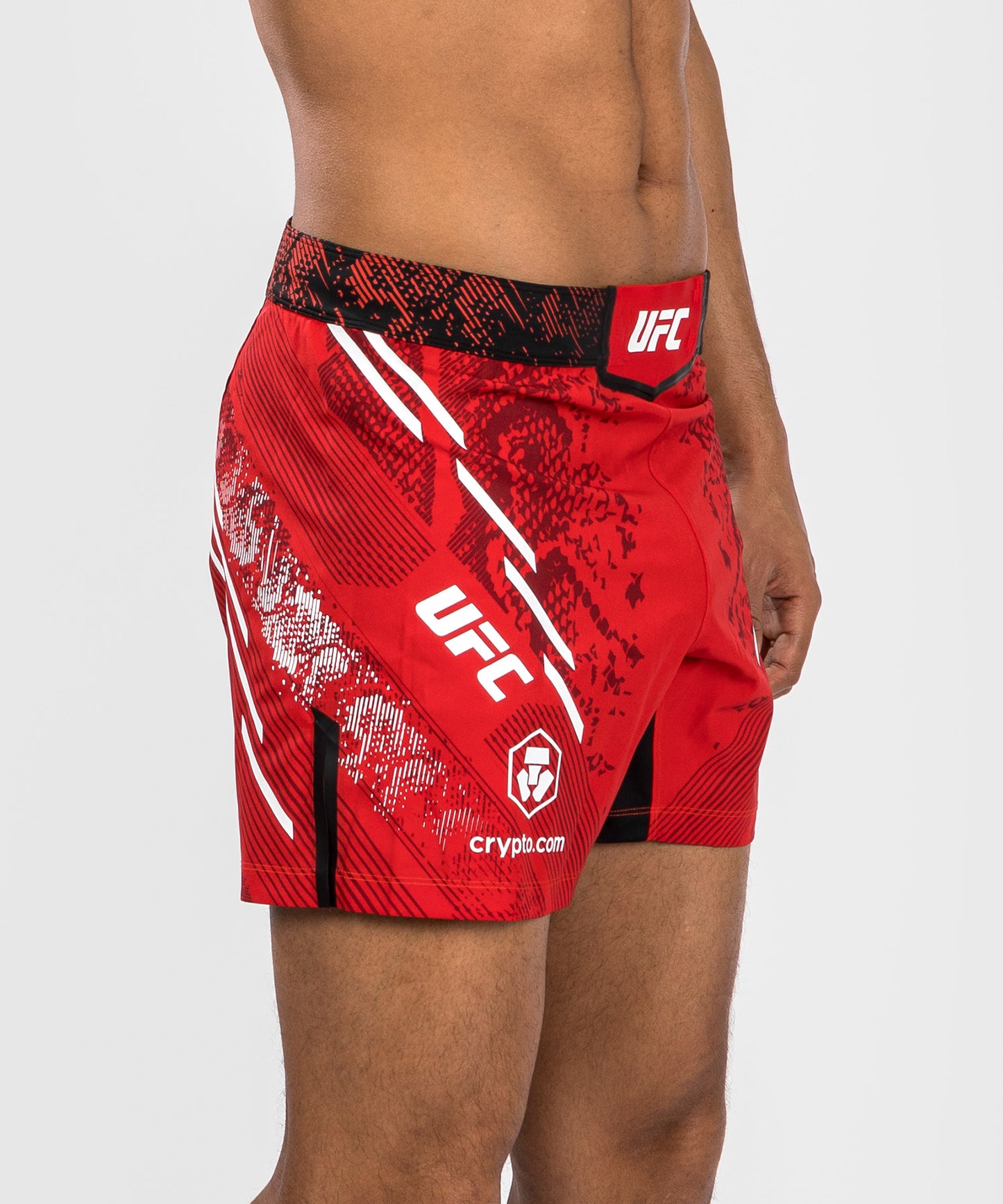 Pantaloncini da combattimento UFC Adrenaline by Venum personalizzati Authentic Fight Night Uomo - Short Fit – Rosso