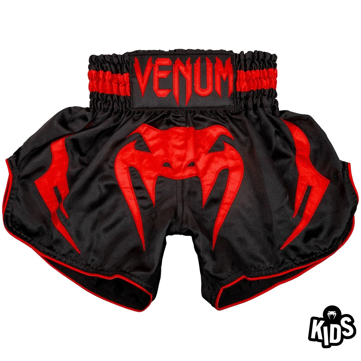 Pantaloncini Venum da Muay Thai Bambino - Neri/Rossi