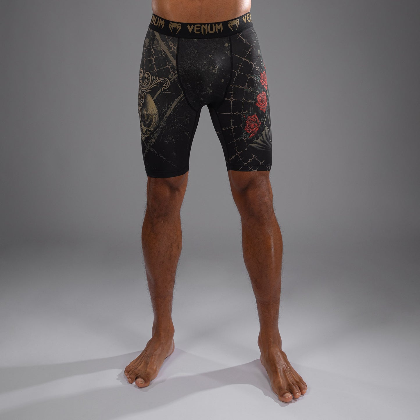 Venum Santa Muerte 5.0 Pantaloncini a compressione - Nero Profondo/Oro