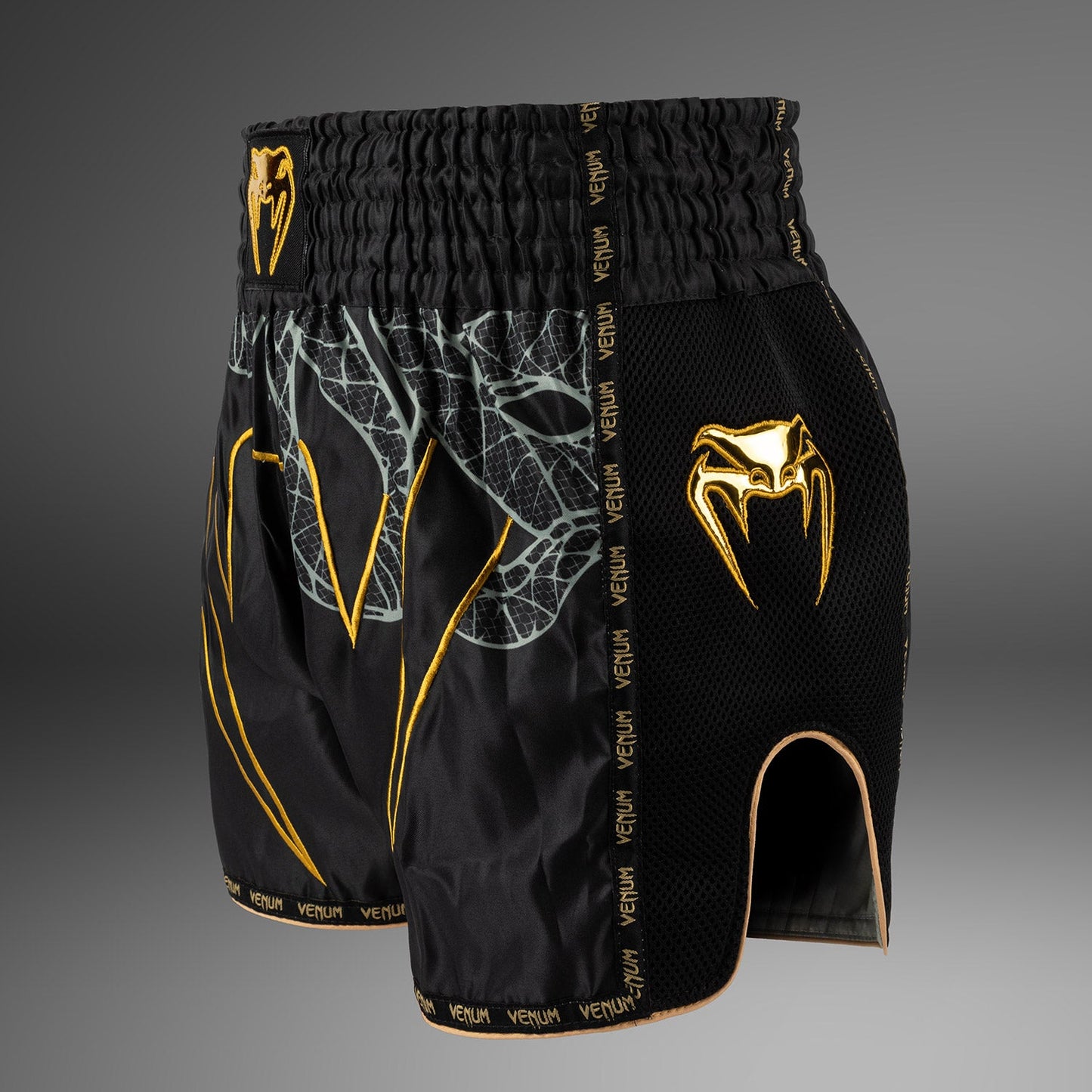 Venum Serpenti Pantaloncini Muay Thai – Nero/Argento/Oro
