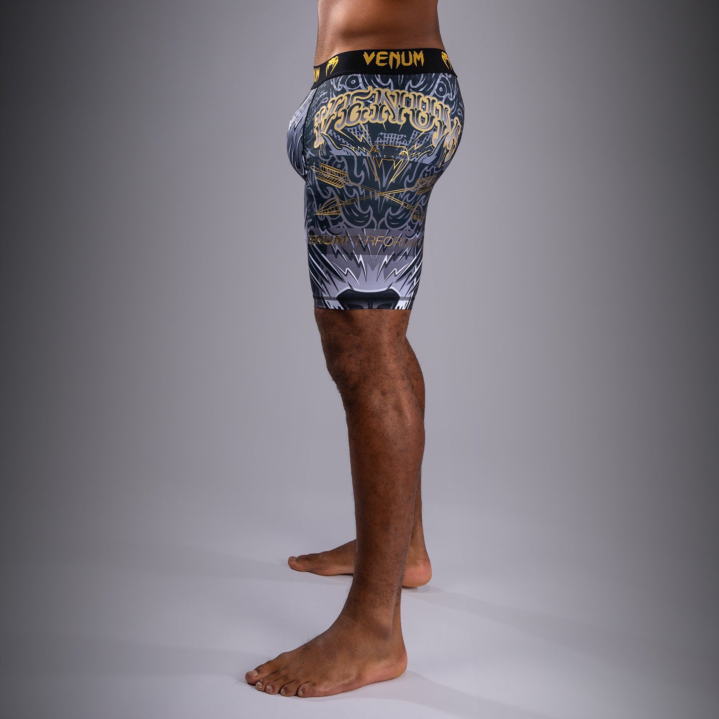 Venum Wolf Atak Pantaloncini a Compressione – Nero/Grigio
