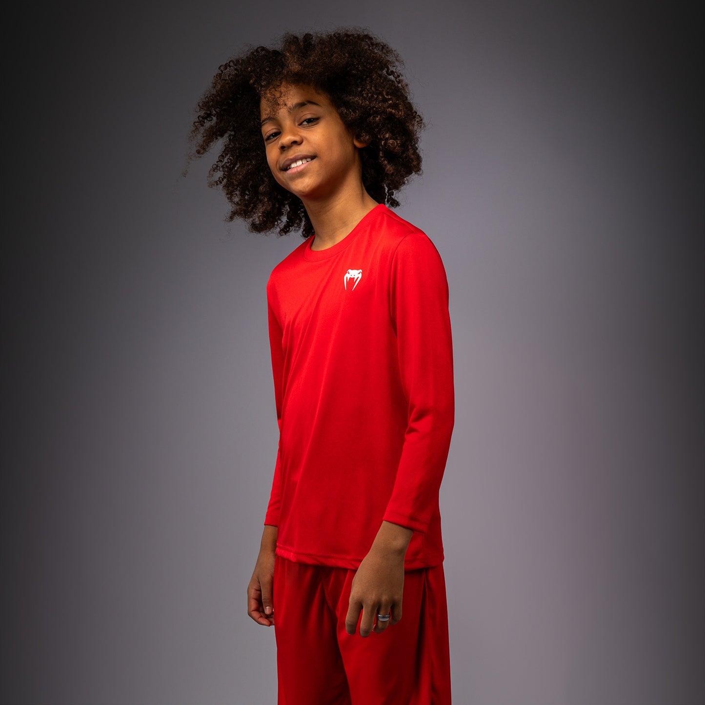 Venum Lineup Maglietta a Maniche Lunghe Per Bambini - Rosso/Bianco