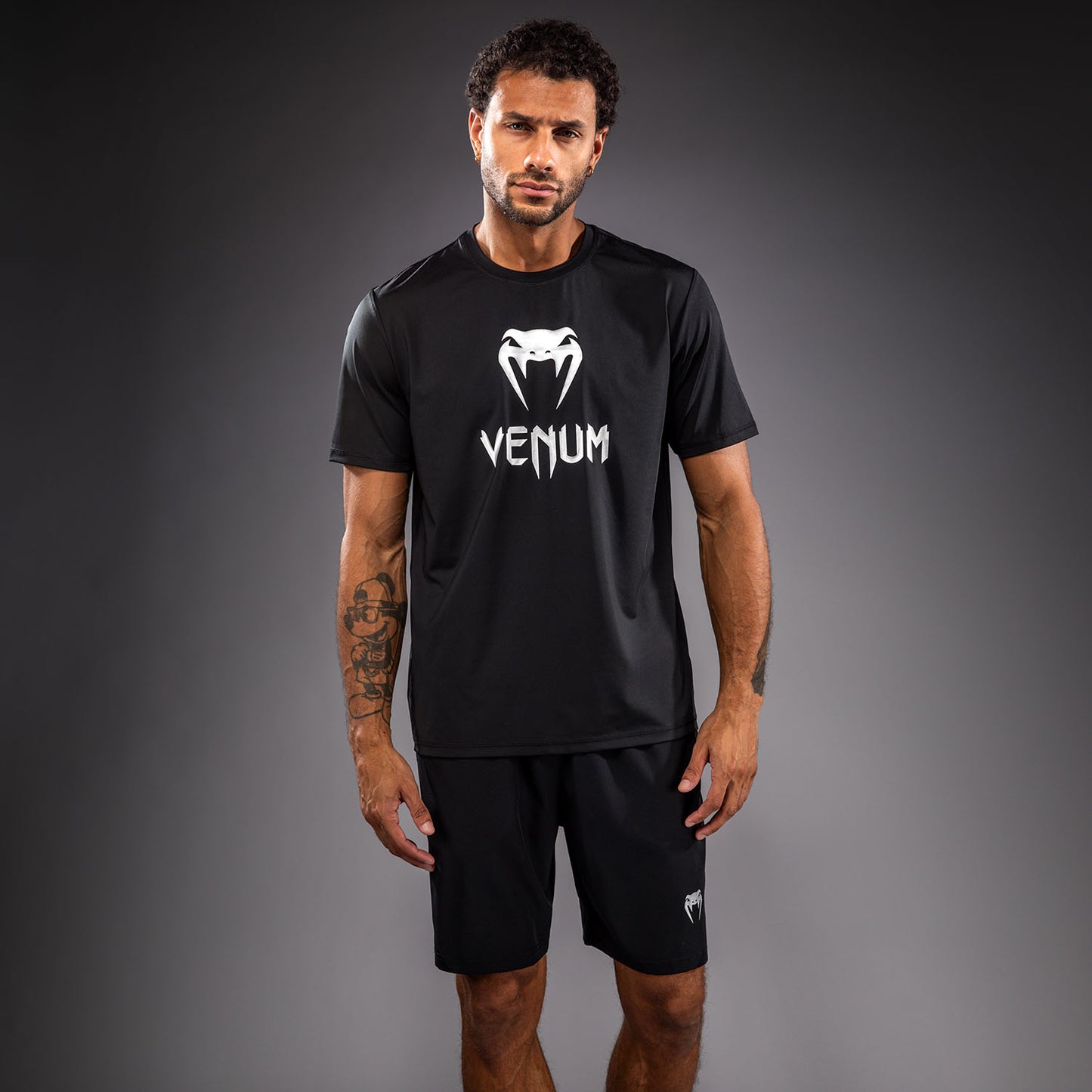 Venum Classic T-shirt Dry Tech - Nero/Argento